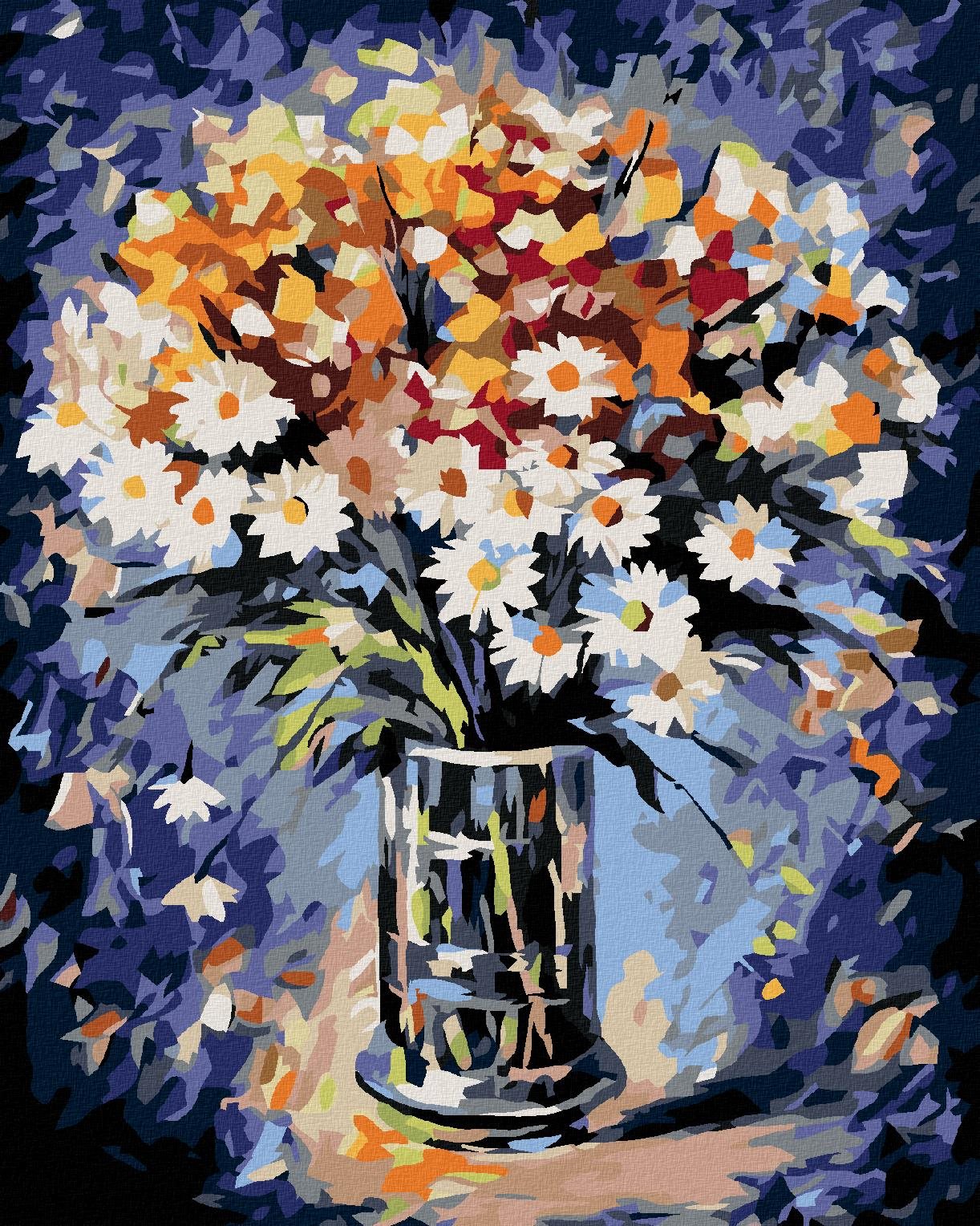 Diamondi – KYTICA S MARGARÉTKAMI, 40 × 50 cm, napnuté plátno na rám