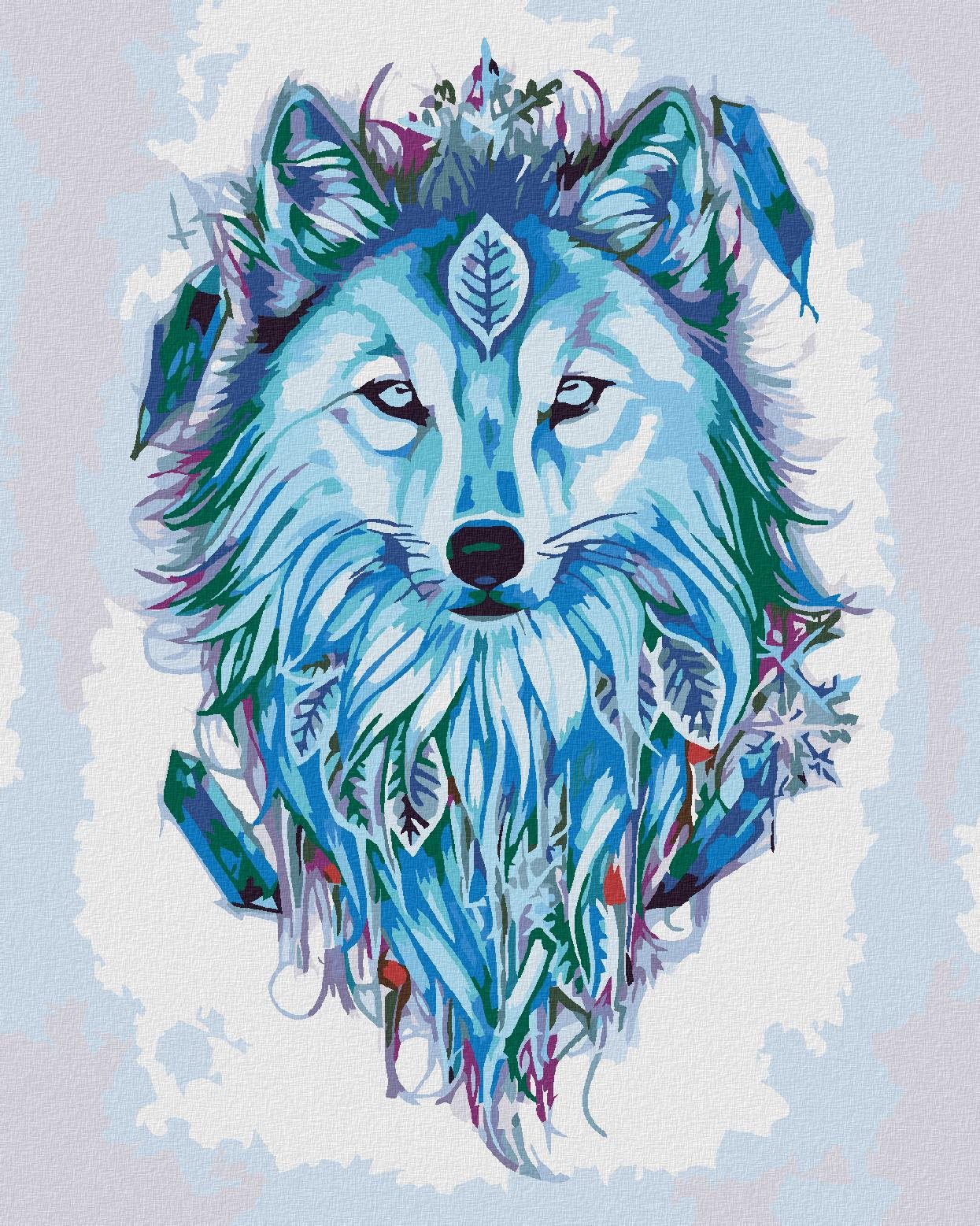 Diamondi – LAPAČ SNOV S VLKOM, 40 × 50 cm, bez rámu a bez napnutia plátna