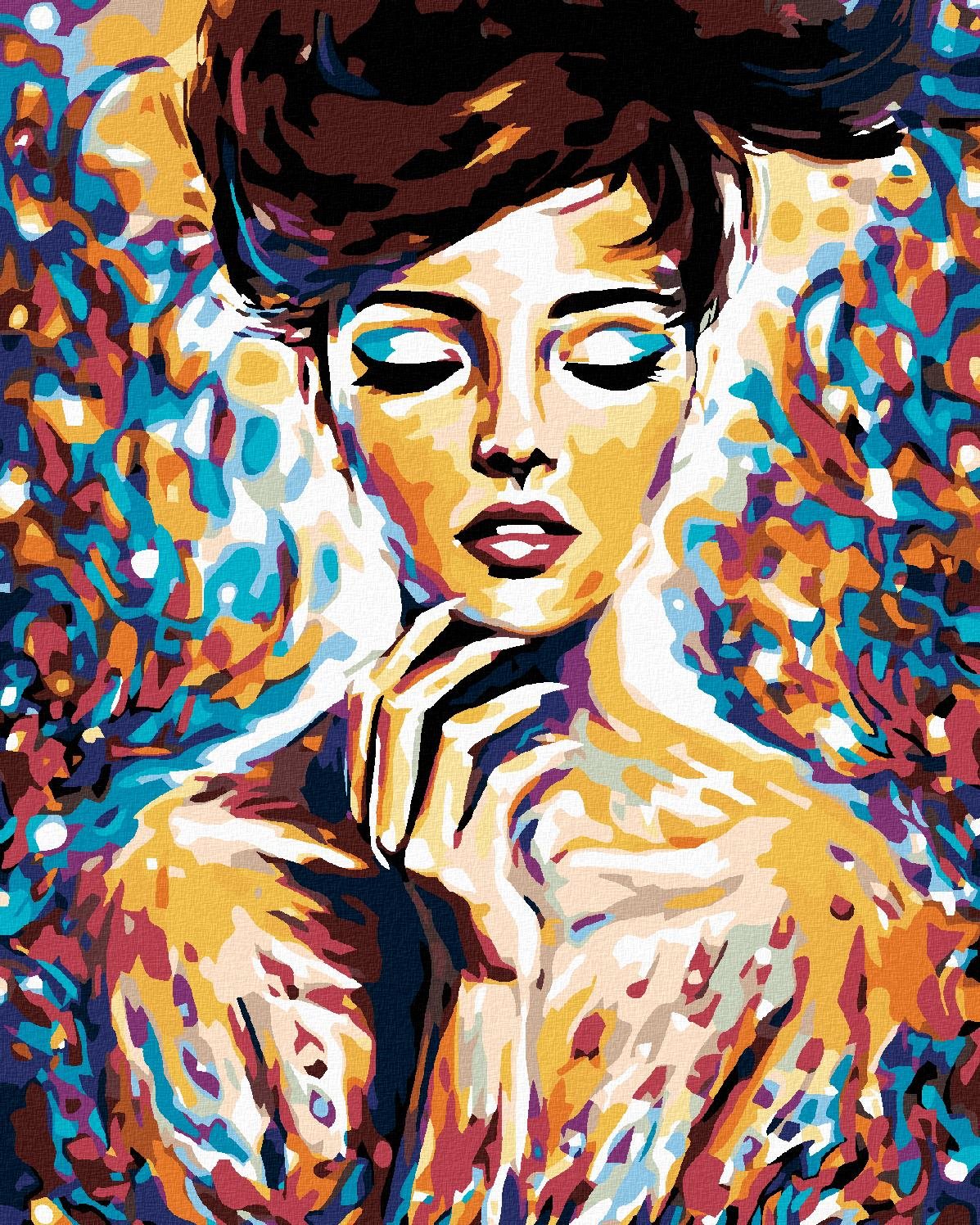 Diamondi – ŽENA VO FARBÁCH, 40 × 50 cm, bez rámu a bez napnutia plátna