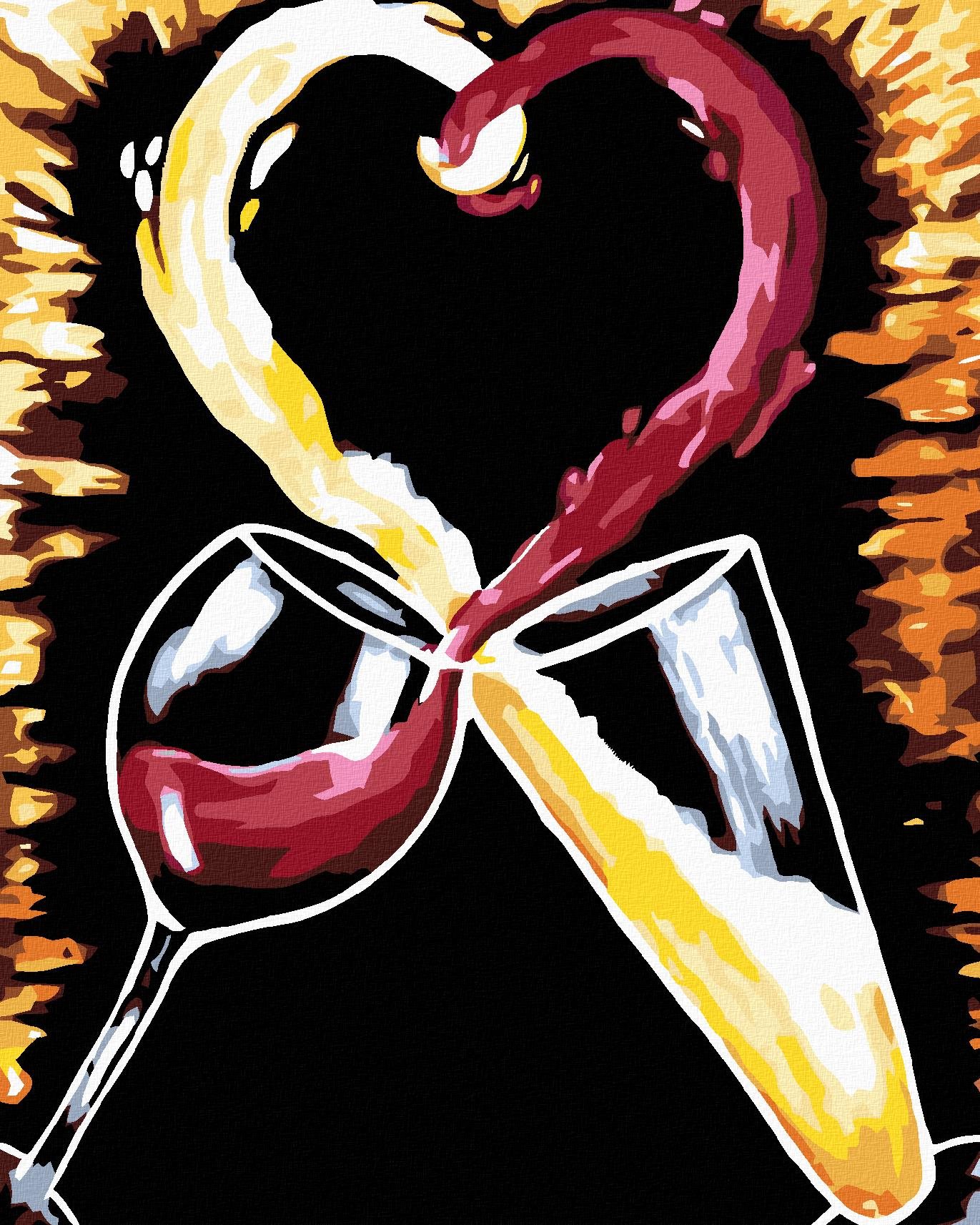 Diamondi – POHÁRE, 40 × 50 cm, napnuté plátno na rám