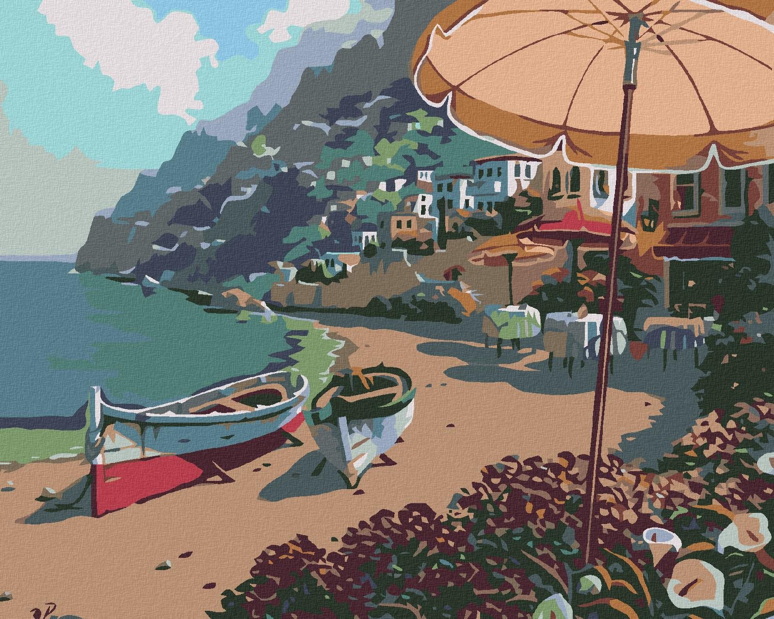 Diamondi – PRAMICE NA PLÁŽI, 40 × 50 cm, bez rámu a bez napnutia plátna