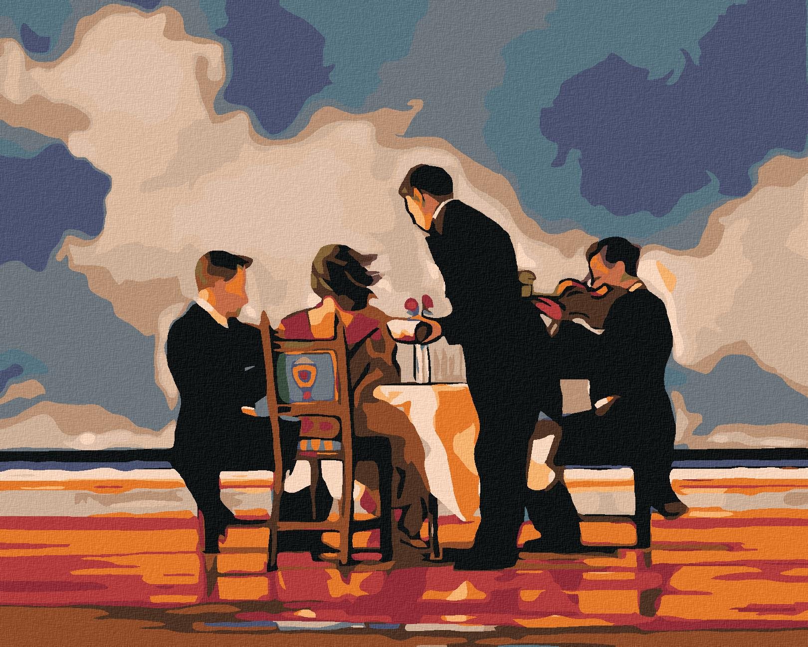 Diamondi – VEČERA NA PLÁŽI, 40 × 50 cm, bez rámu a bez napnutia plátna