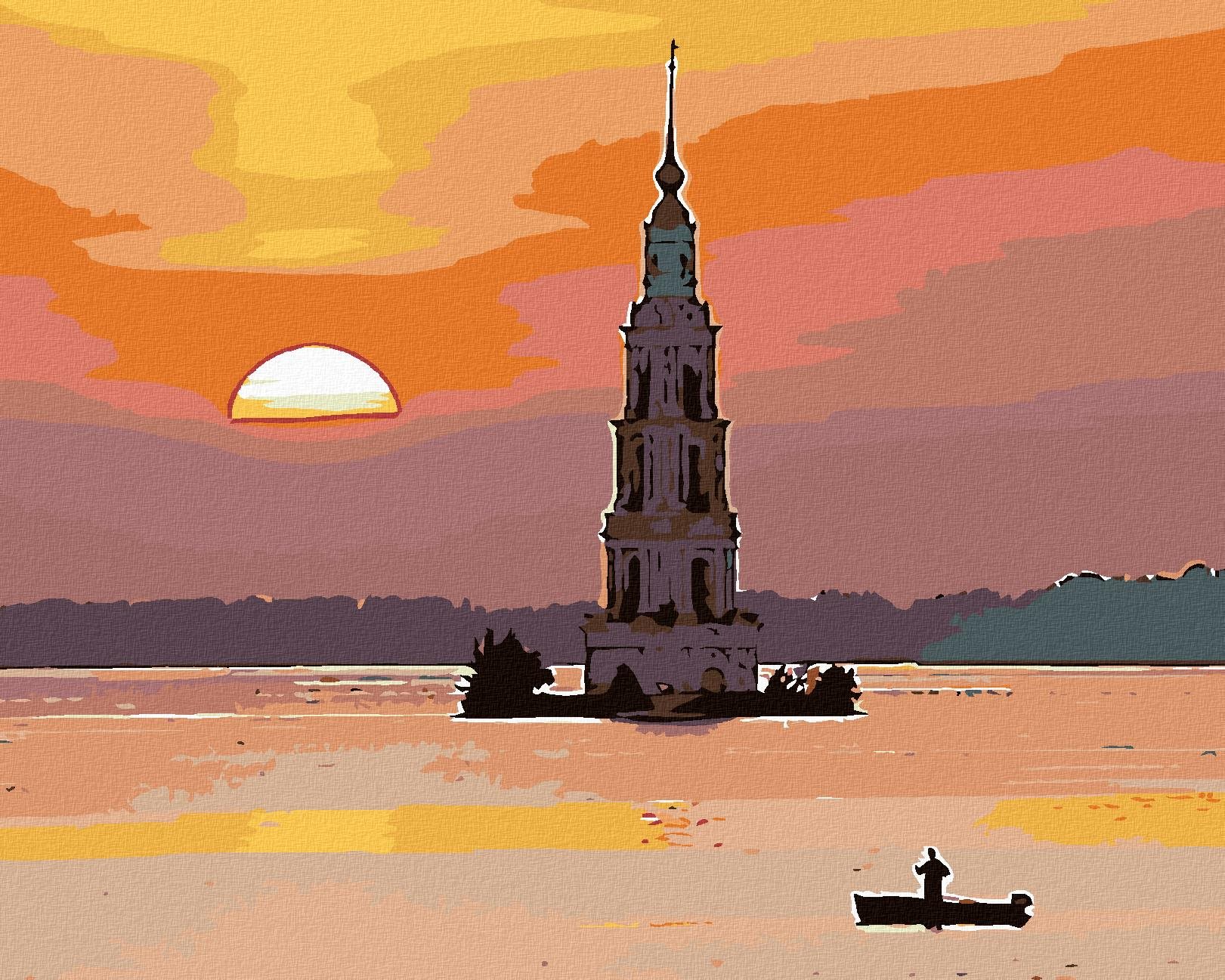 Diamondi – Diamantové maľovanie – OZDOBNÝ MAJÁK A RYBÁR, 40 × 50 cm, napnuté plátno na rám
