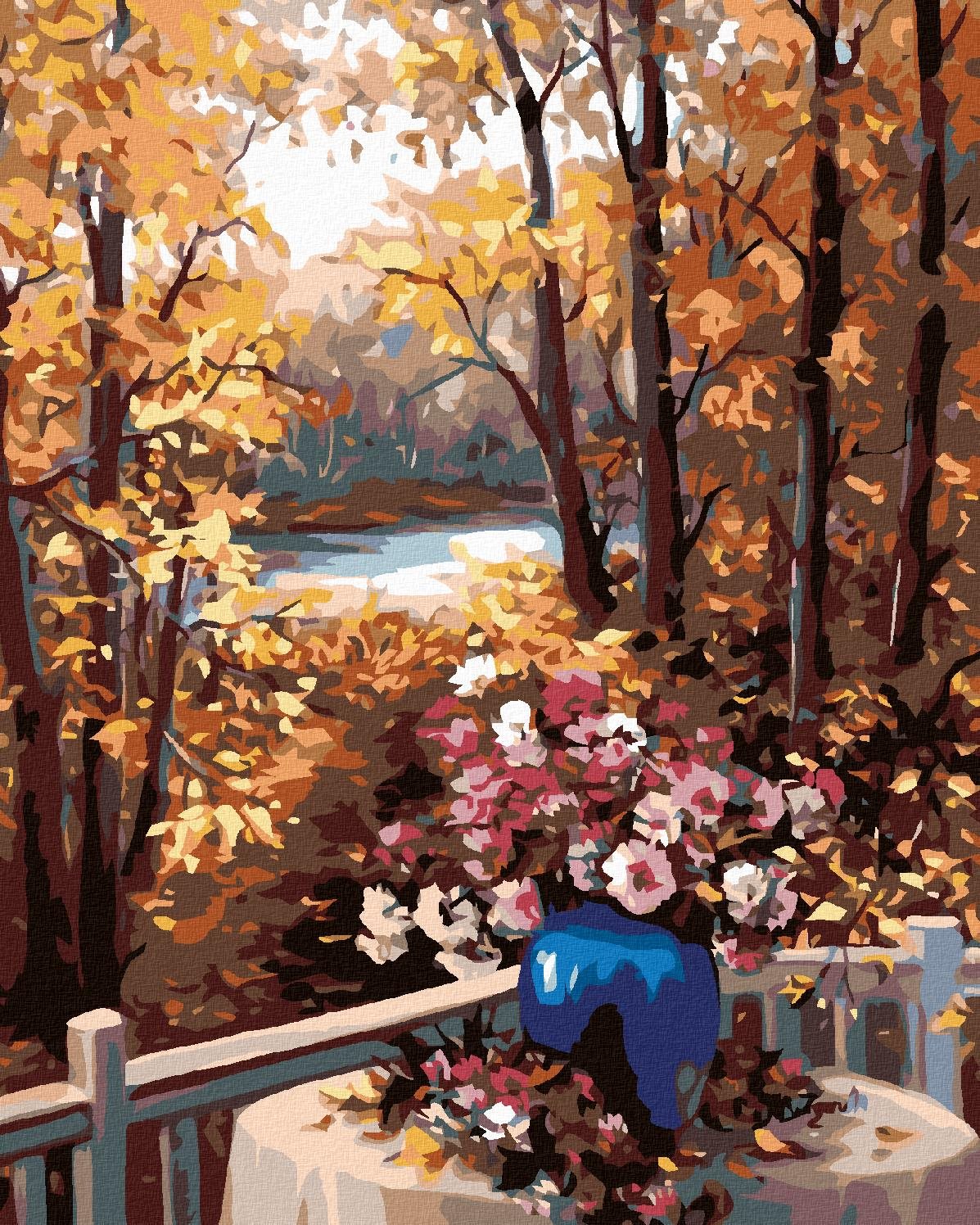 Diamondi – POHĽAD Z TERASY, 40 × 50 cm, napnuté plátno na rám