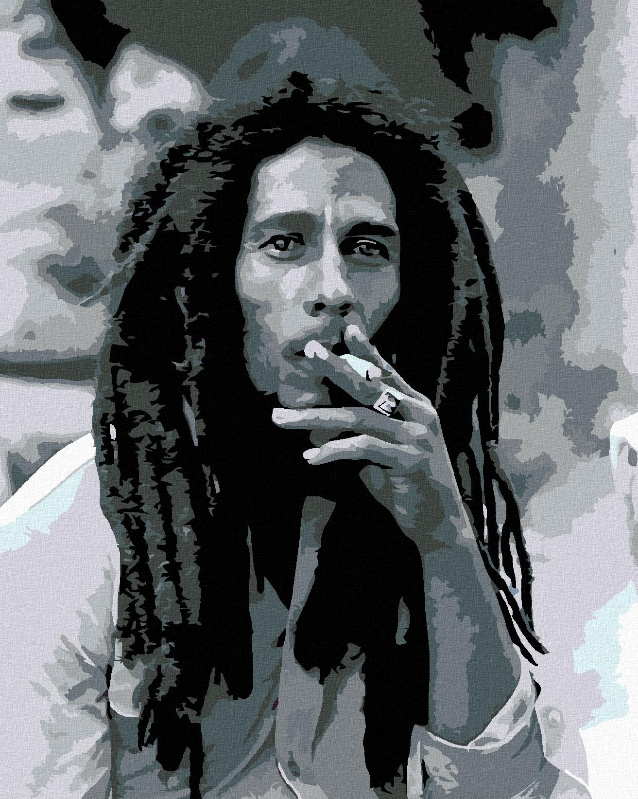 Diamondi – FAJČIACI BOB MARLEY, 40 × 50 cm, napnuté plátno na rám
