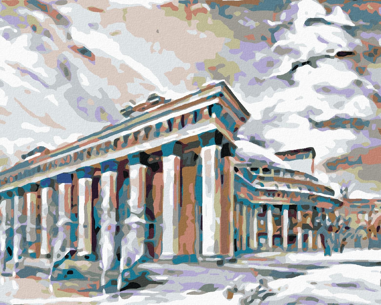 Diamondi – GRÉCKA STAVBA, 40 × 50 cm, bez rámu a bez napnutia plátna