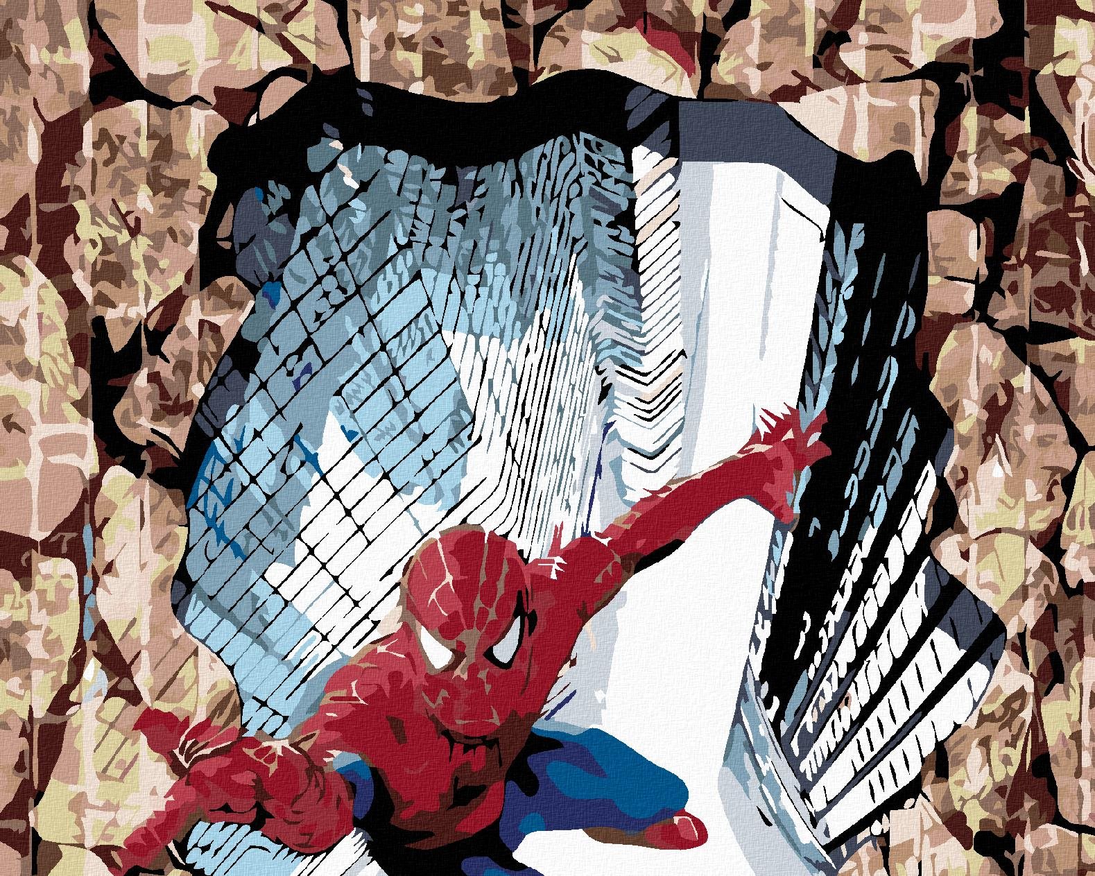 Diamondi – Diamantové maľovanie – SPIDERMAN 3D, 40 × 50 cm, vypnuté plátno na rám