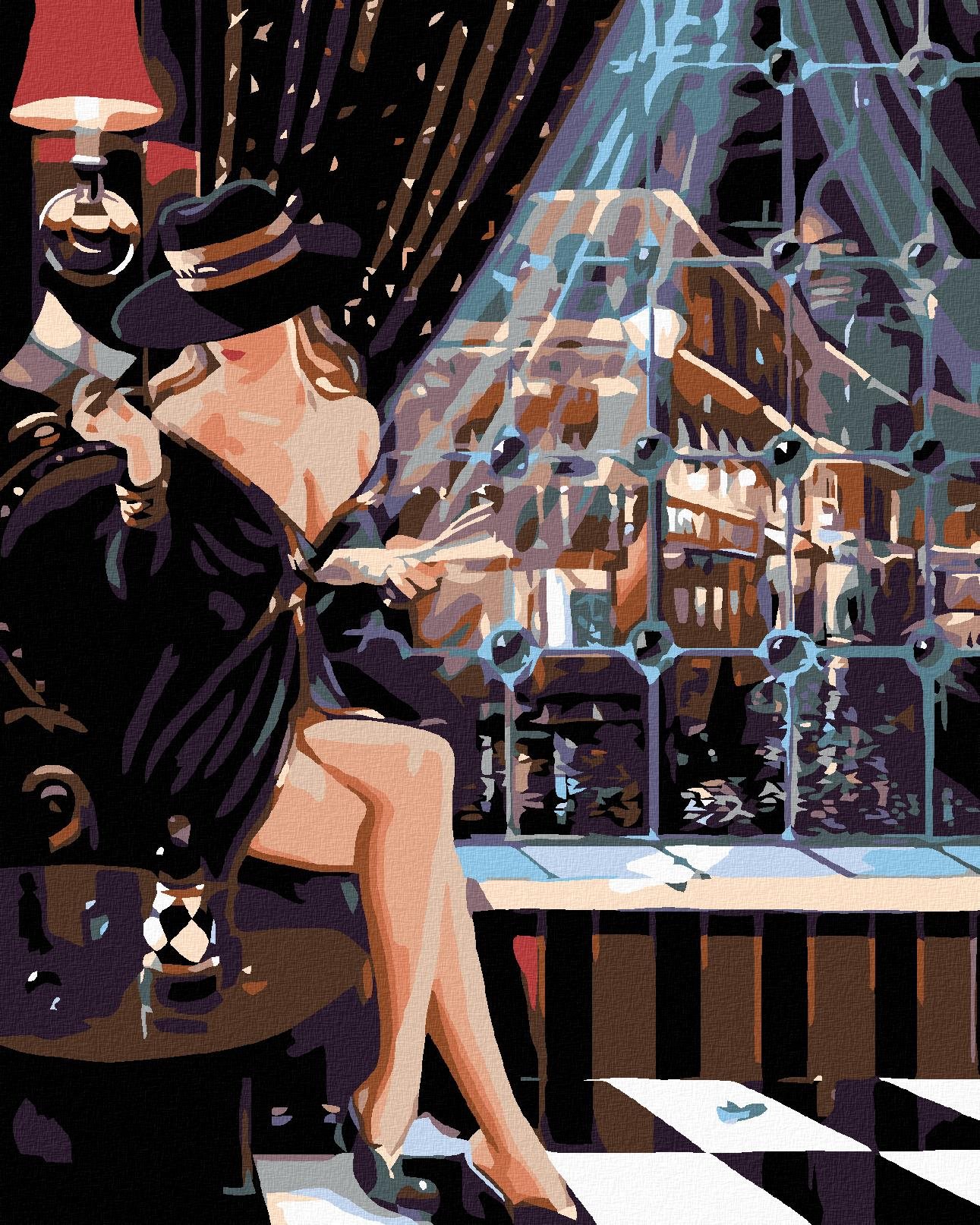 Diamondi – Diamantové maľovanie – ZVODNÁ ŠACHISTKA, 40 × 50 cm, vypnuté plátno na rám