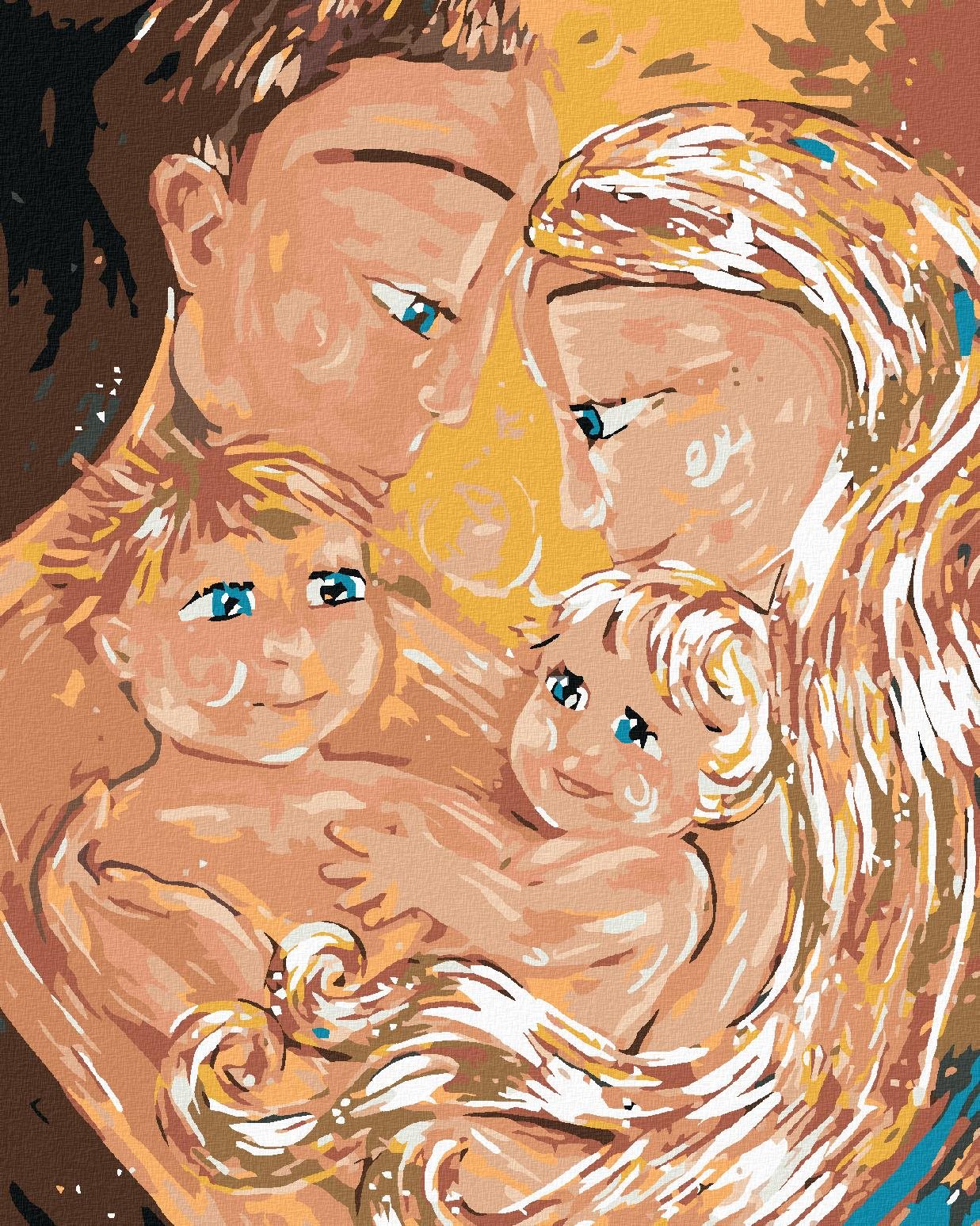 Diamondi – RODINA, 40 × 50 cm, napnuté plátno na rám