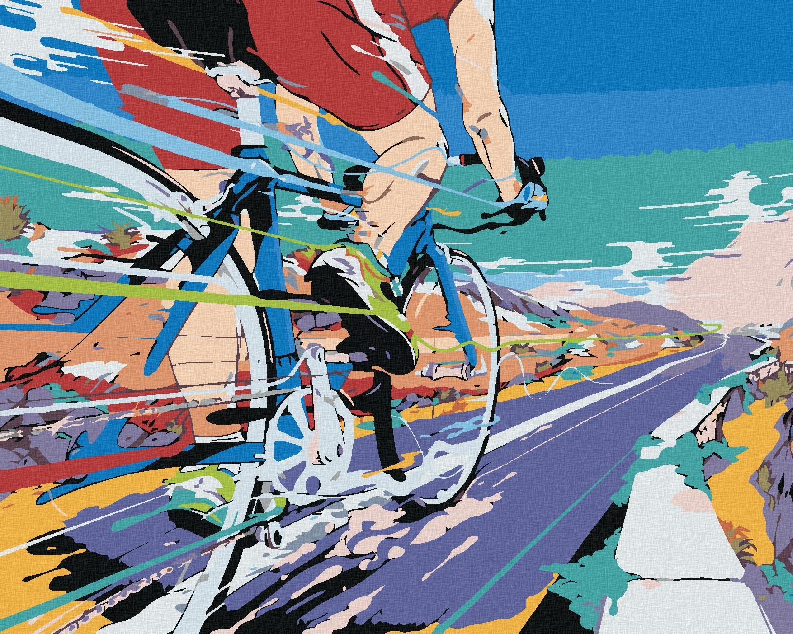 Diamondi – Diamantové maľovanie – RÝCHLA JAZDA, 40 × 50 cm, vypnuté plátno na rám