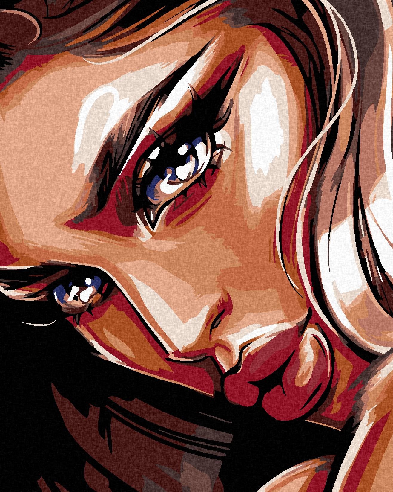 Diamondi – Diamantové maľovanie – JASNÝ POHĽAD, 40 × 50 cm, bez rámu a bez vypnutia plátna