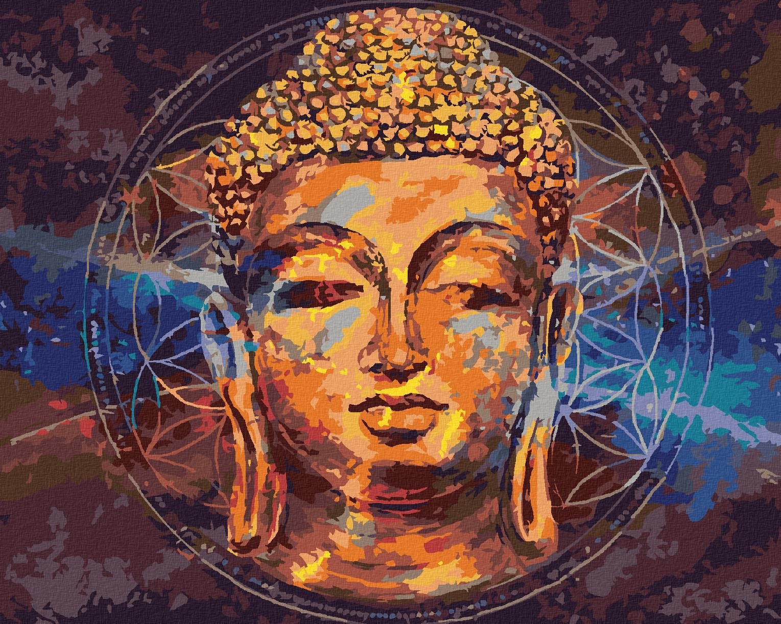 Diamondi – Diamantové maľovanie – HVIEZDNY BUDDHA, 40 × 50 cm, bez rámu a bez vypnutia plátna