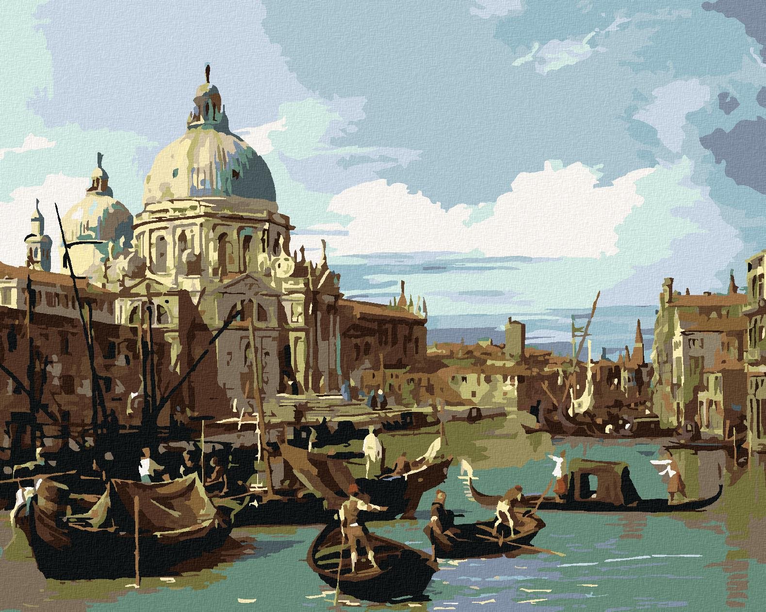Diamondi – Diamantové maľovanie – VSTUP DO CANAL GRANDE V BENÁTKACH (CANALETTO), 40 × 50 cm, vypnuté plátno na rám