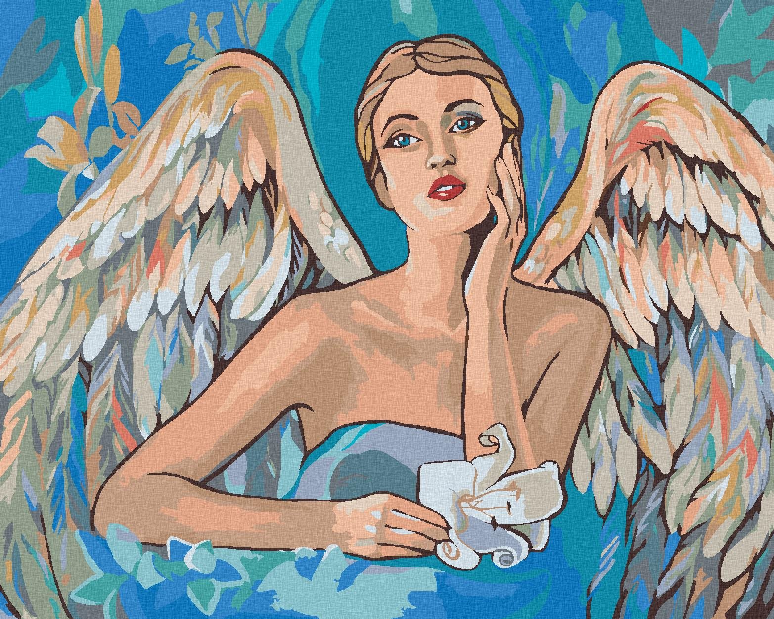 Diamondi – Diamantové maľovanie – VIANOČNÝ ANJEL, 40 × 50 cm, bez rámu a bez vypnutia plátna