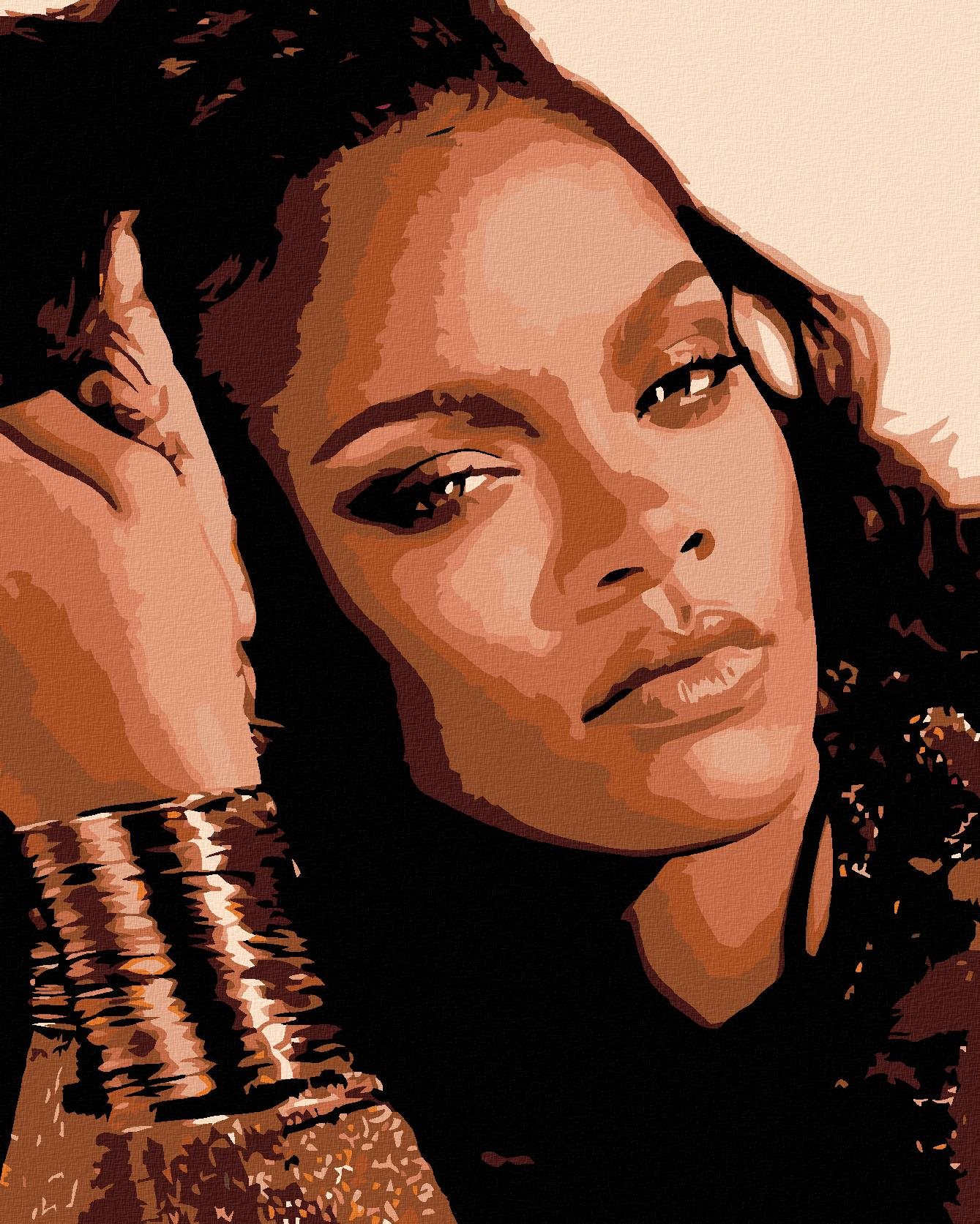 Diamondi – Diamantové maľovanie – RIHANNA, 40 × 50 cm, vypnuté plátno na rám