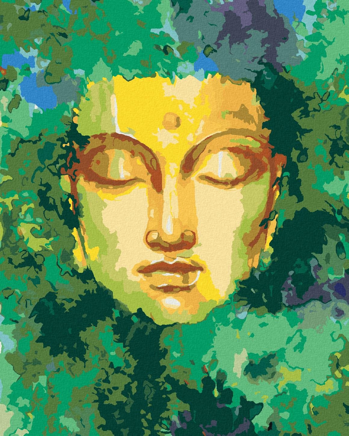 Diamondi – Diamantové maľovanie – BUDDHA A PRÍRODA, 40 × 50 cm, vypnuté plátno na rám