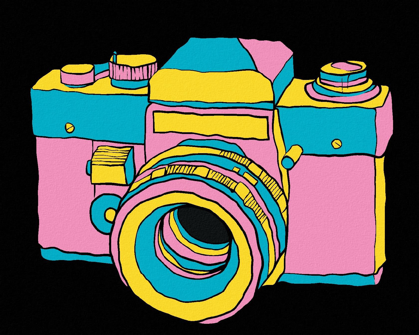 Diamondi – Diamantové maľovanie – POP-ART FOTOAPARÁT, 40 × 50 cm, bez rámu a bez vypnutia plátna