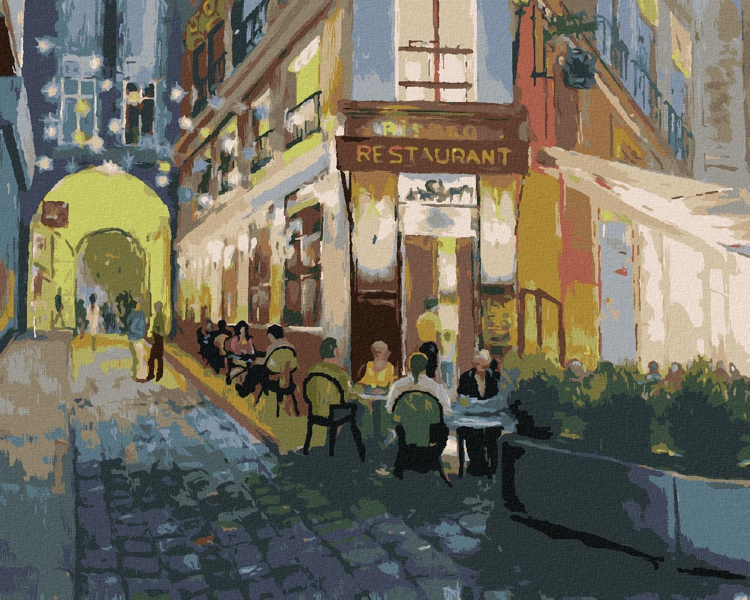 Diamondi – Diamantové maľovanie – REŠTAURÁCIA V PARÍŽI, 40 × 50 cm, vypnuté plátno na rám