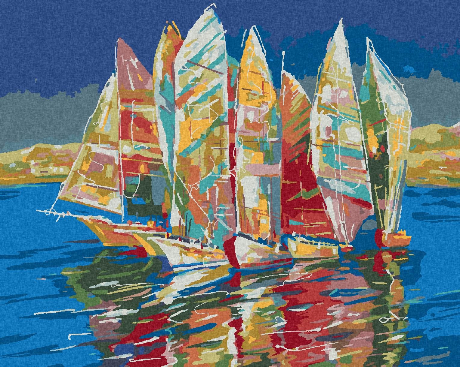 Diamondi – FAREBNÉ PLACHETNICE, 40 × 50 cm, bez rámu a bez napnutia plátna