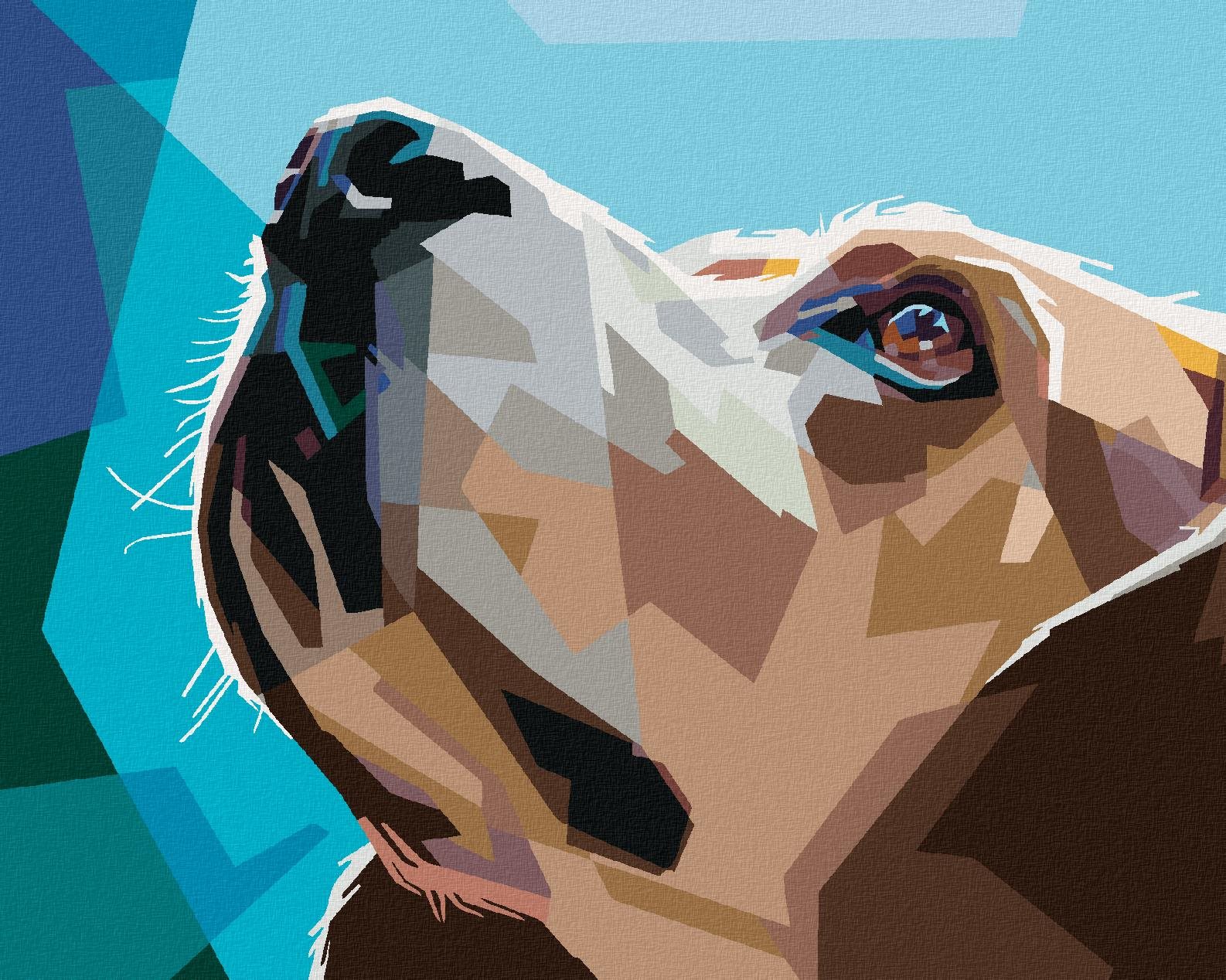 Diamondi – Diamantové maľovanie – PES BÍGL, 40 × 50 cm, bez rámu a bez vypnutia plátna