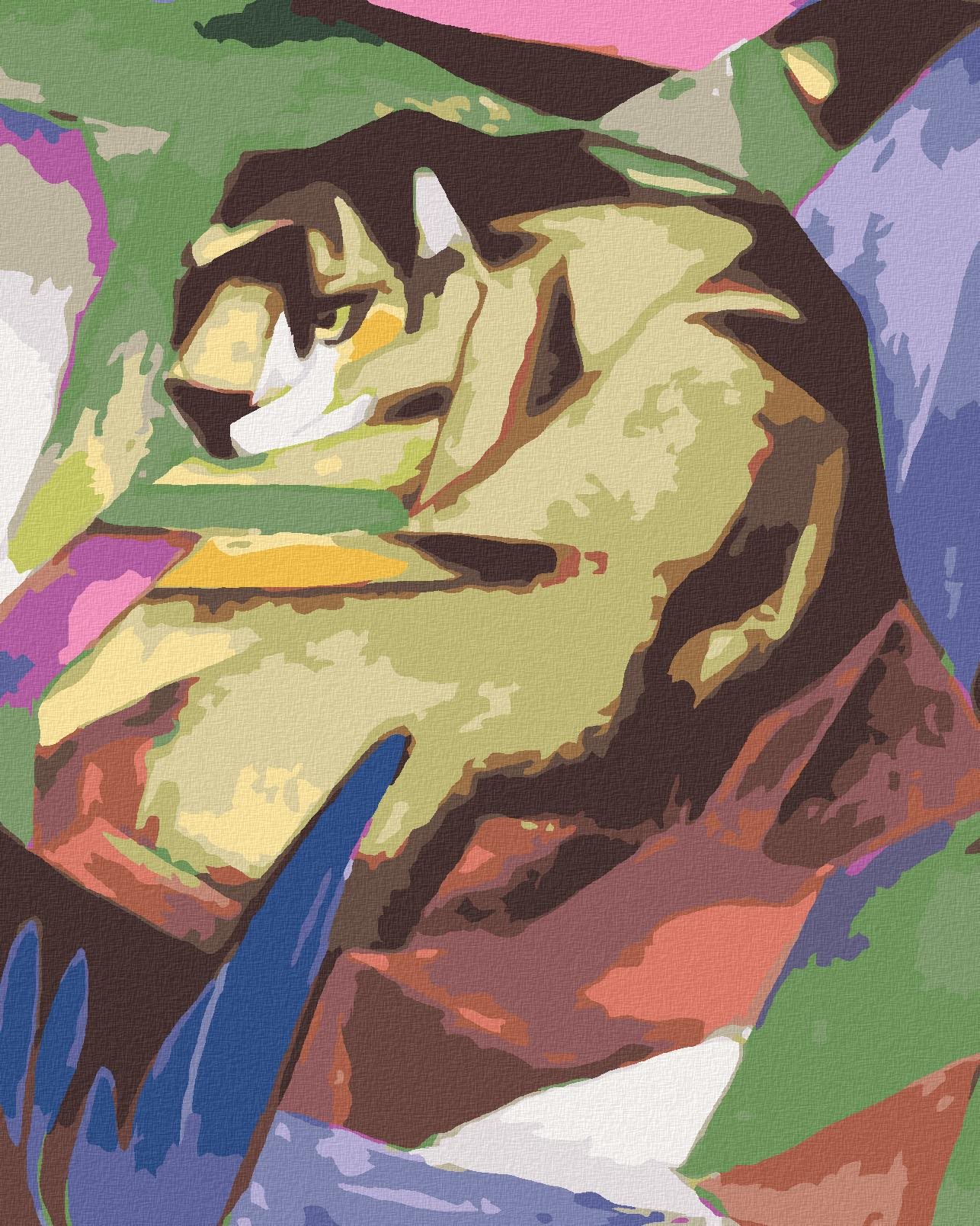 Diamondi – Diamantové maľovanie – TIGER (FRANZ MARC), 40 × 50 cm, bez rámu a bez vypnutia plátna
