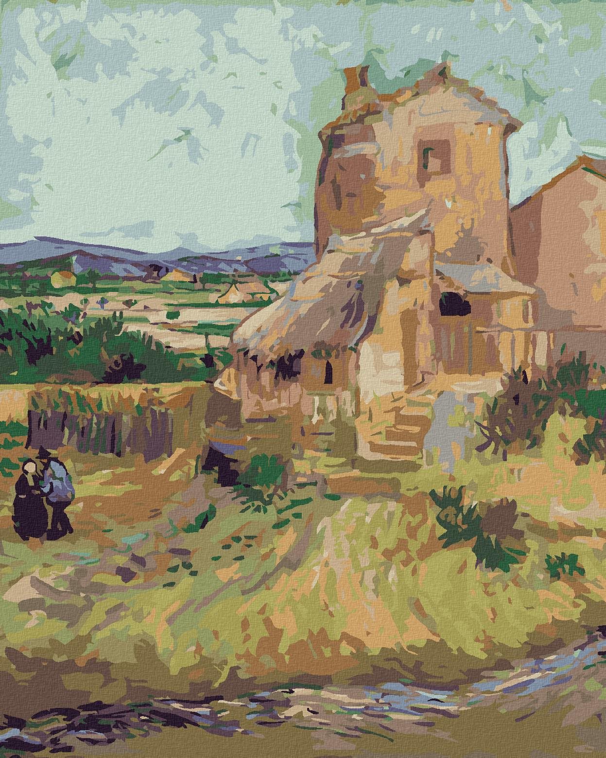Diamondi – Diamantové maľovanie – STARÝ MLYN (VINCENT VAN GOGH), 40 × 50 cm, bez rámu a bez vypnutia plátna