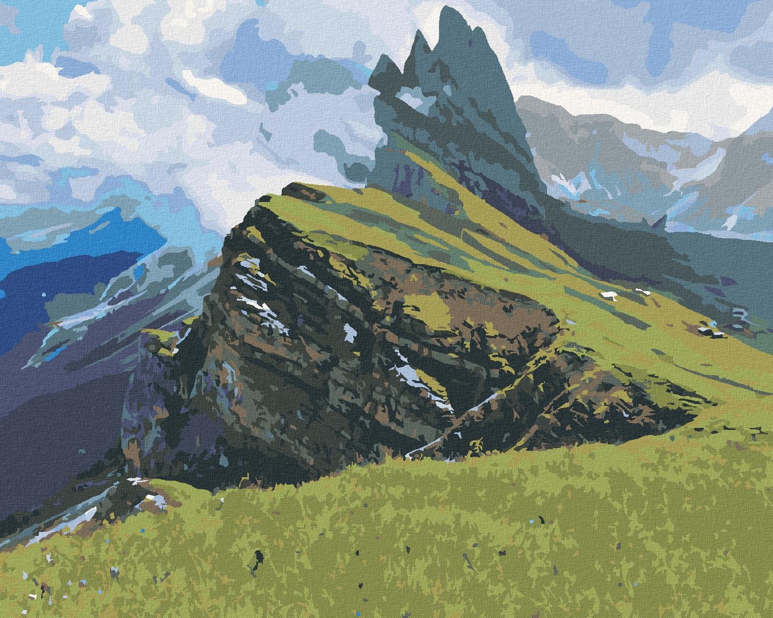Diamondi – Diamantové maľovanie – HREBEŇ ODLE ODDEĽUJÚCI ÚDOLIE, 40 × 50 cm, bez rámu a bez vypnutia plátna
