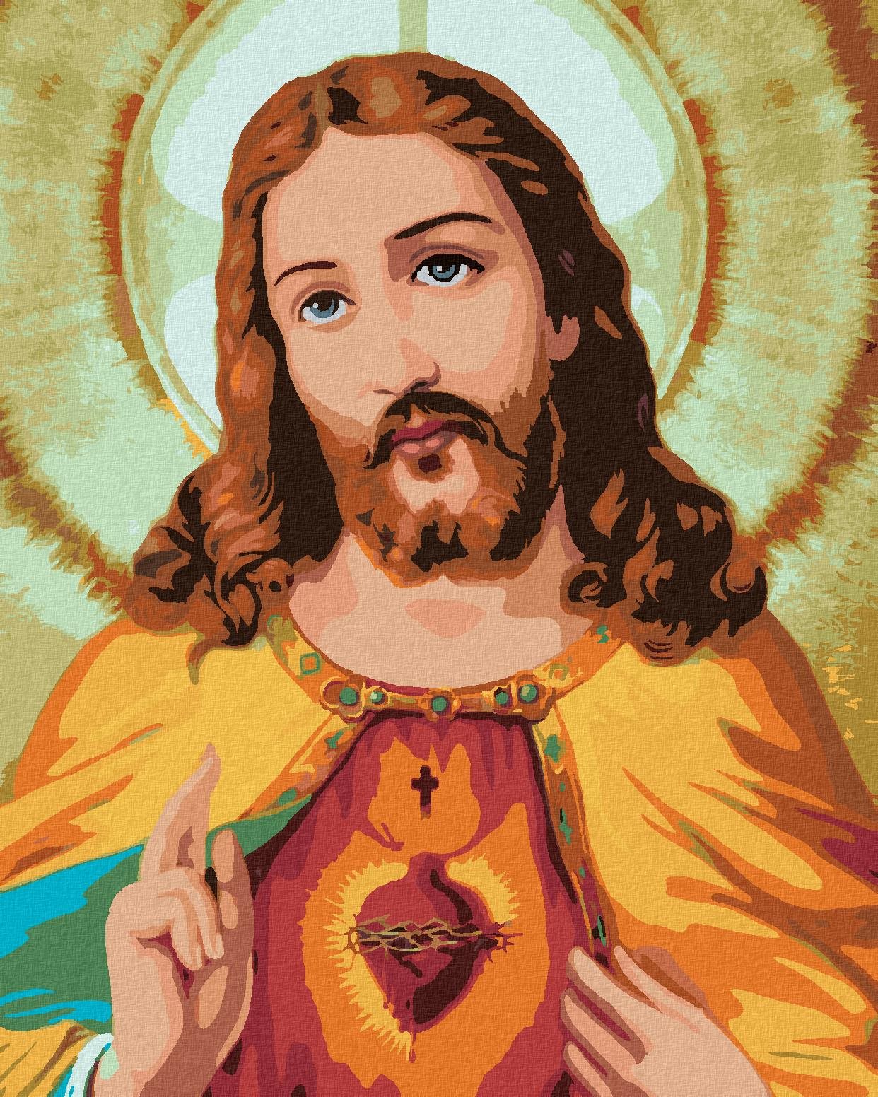 Diamondi – Diamantové maľovanie – JEŽIŠ KRISTUS II, 40 × 50 cm, bez rámu a bez vypnutia plátna