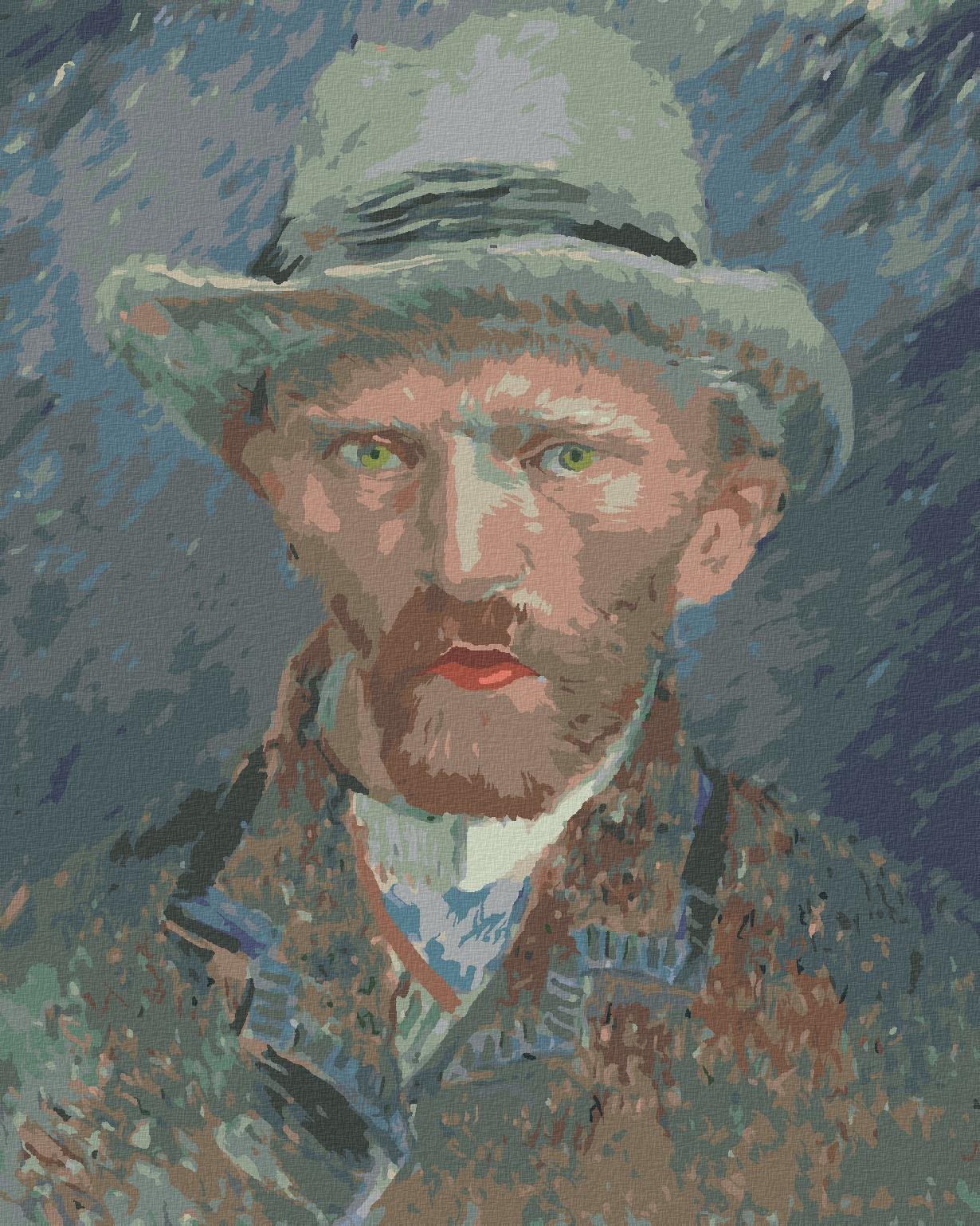 Diamondi – Diamantové maľovanie – AUTOPORTRÉT II (VAN GOGH), 40 × 50 cm, bez rámu a bez vypnutia plátna