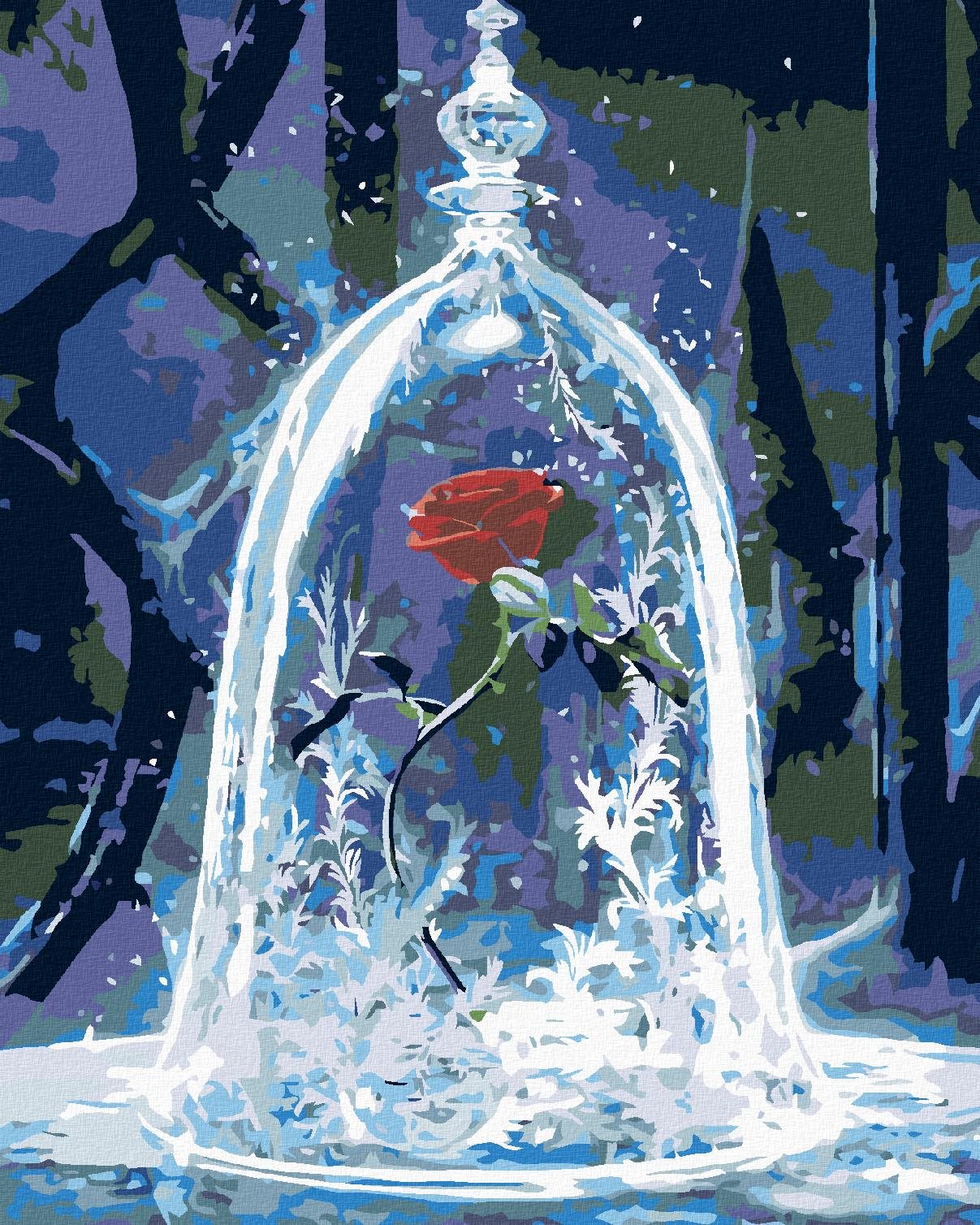 Diamondi – Diamantové maľovanie – RUŽE POD POKLOPOM, 40 × 50 cm, bez rámu a bez vypnutia plátna