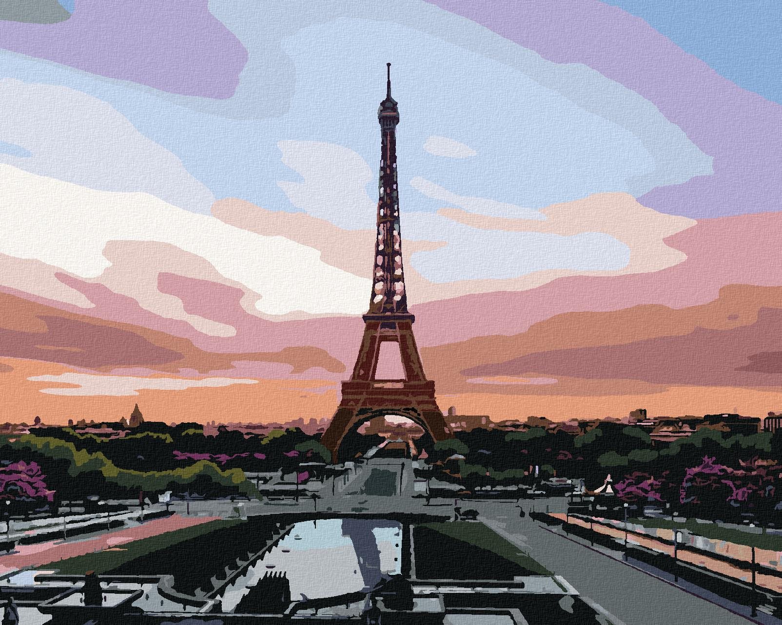 Diamondi – Diamantové maľovanie – PARÍŽ A ORGOVÁNY, 40 × 50 cm, vypnuté plátno na rám