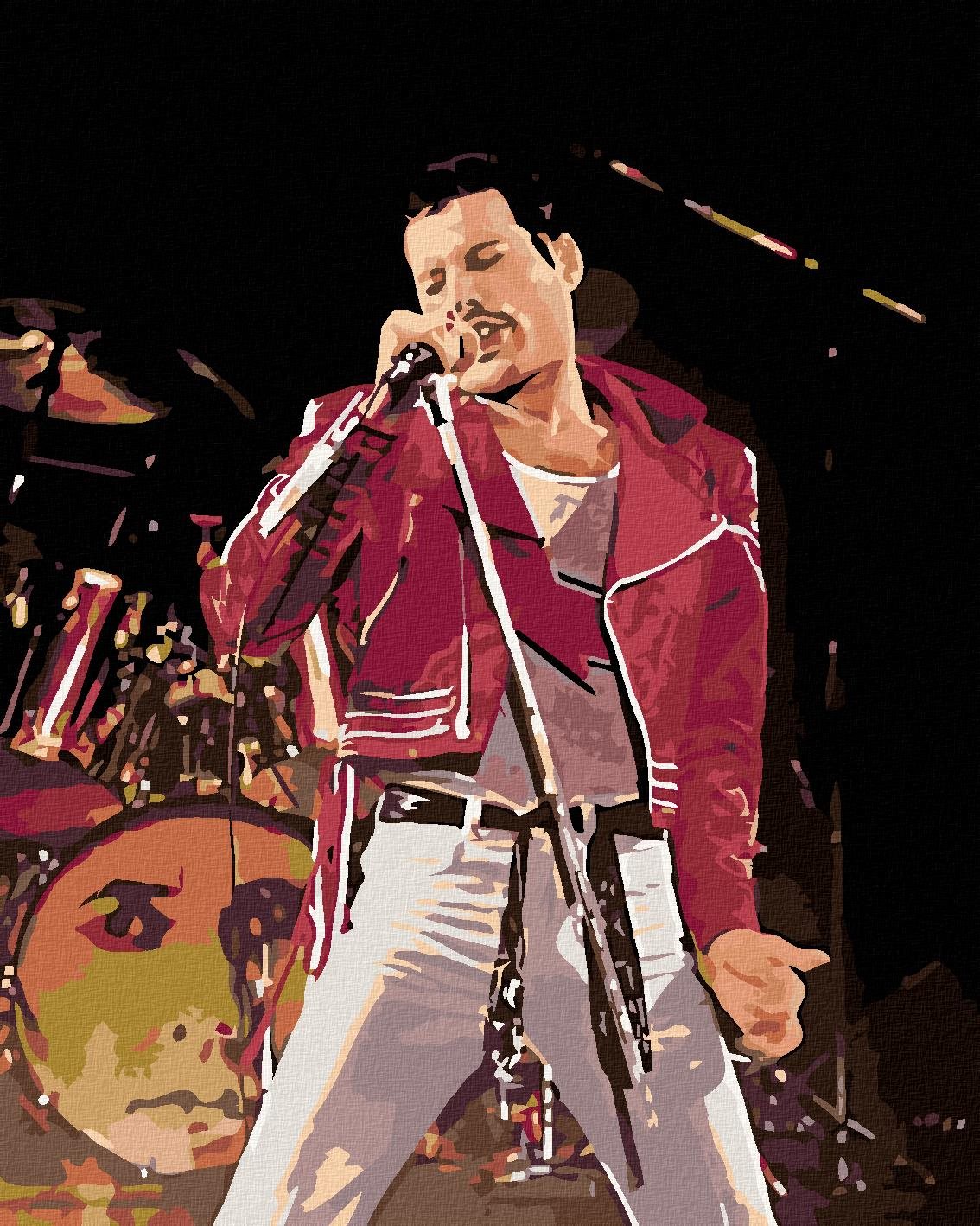 Diamondi – Diamantové maľovanie – FREDDIE NA PÓDIU, 40 × 50 cm, vypnuté plátno na rám
