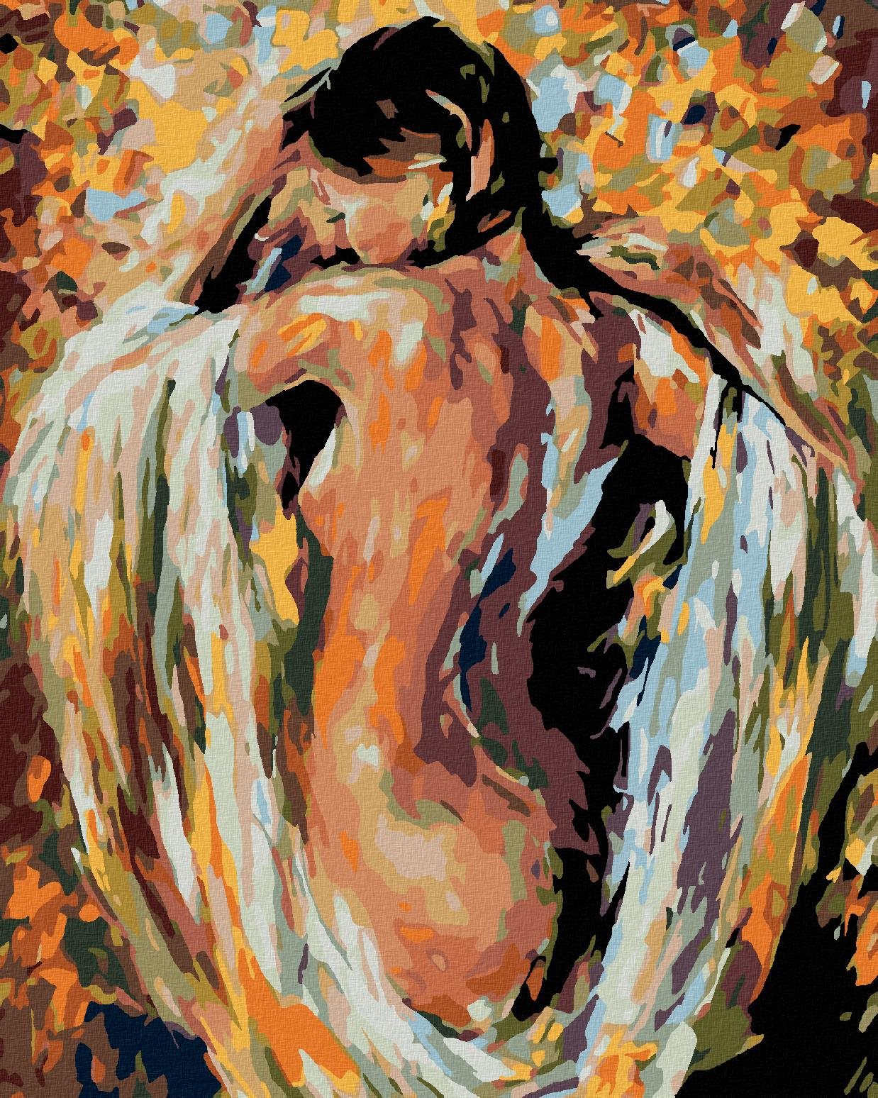 Diamondi – Diamantové maľovanie – POLONAHÁ ŽENA VO FARBÁCH, 40 × 50 cm, bez rámu a bez vypnutia plátna