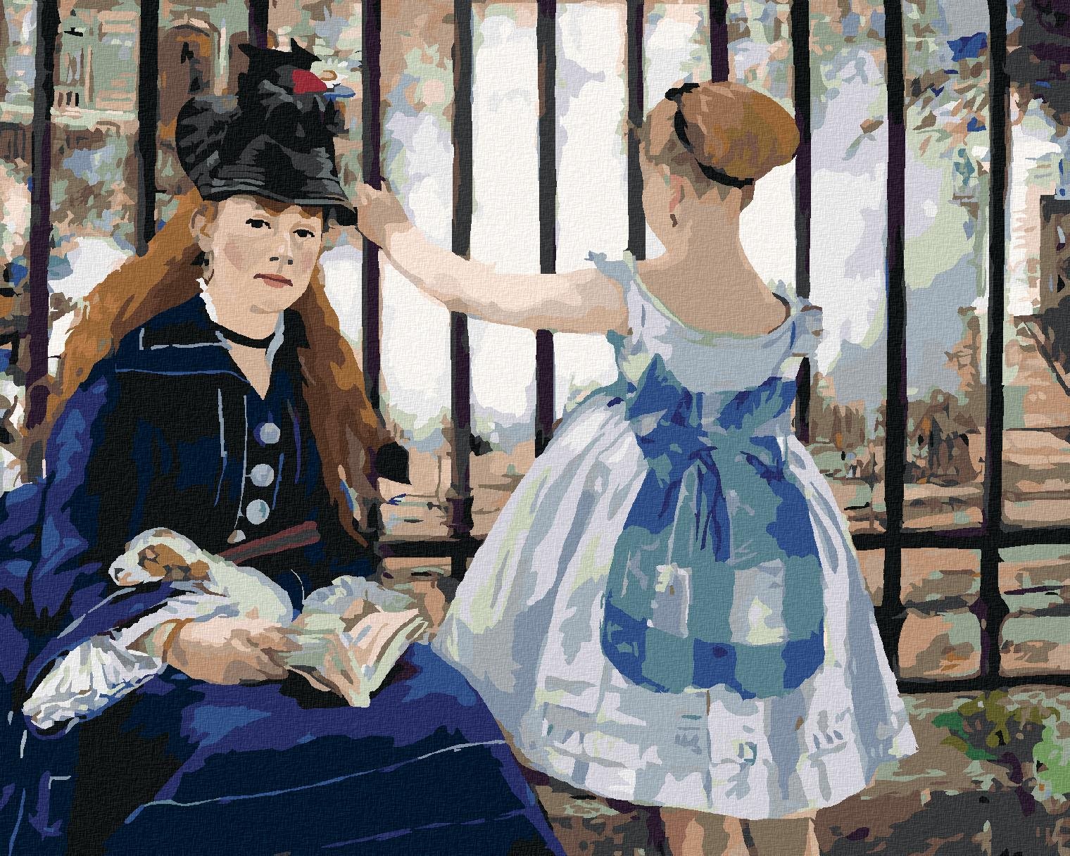 Diamondi – Diamantové maľovanie – PRI ŽELEZNICI (ÉDOUARD MANET), 40 × 50 cm, vypnuté plátno na rám