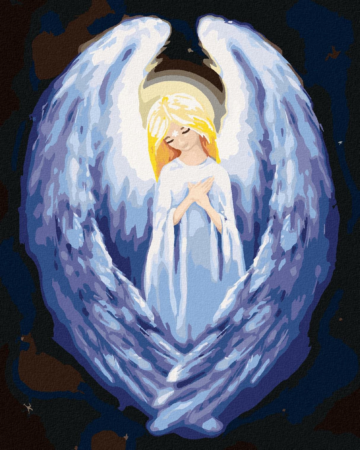 Diamondi – Diamantové maľovanie – ANJEL S VEĽKÝMI KRIDLAMI, 40 × 50 cm, bez rámu a bez vypnutia plátna