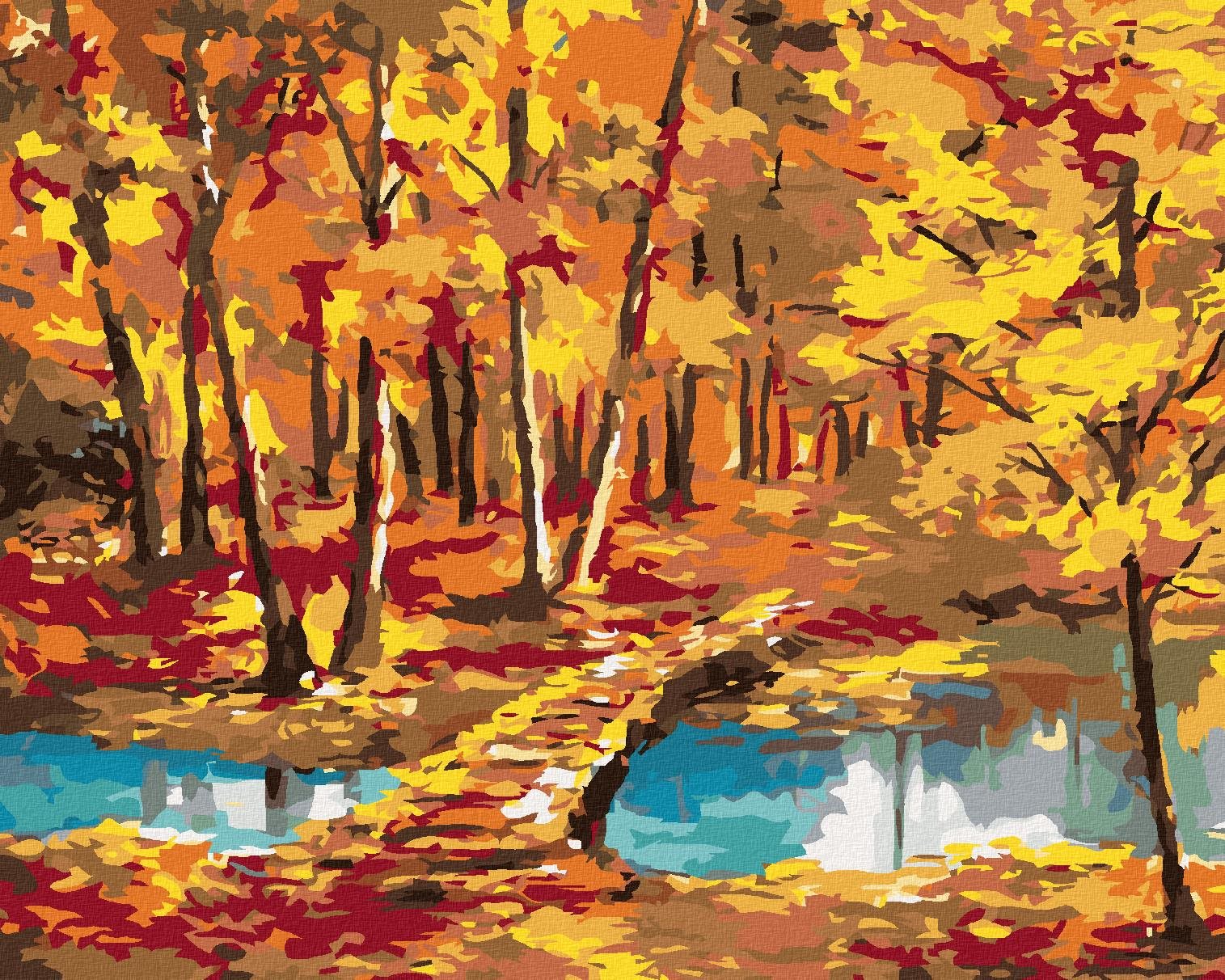 Diamondi – MOSTÍK CEZ RIEKU, 40 × 50 cm, napnuté plátno na ráme