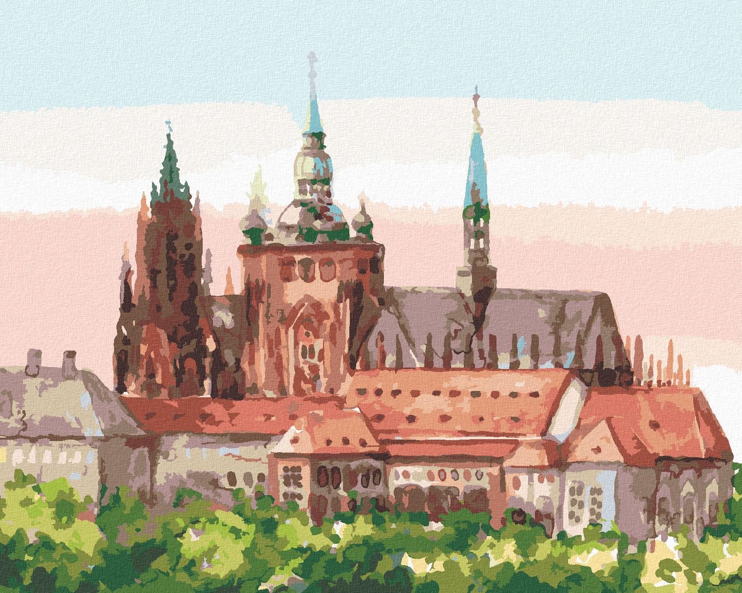 Diamondi – PRAŽSKÝ HRAD II, 40 × 50 cm, napnuté plátno na ráme