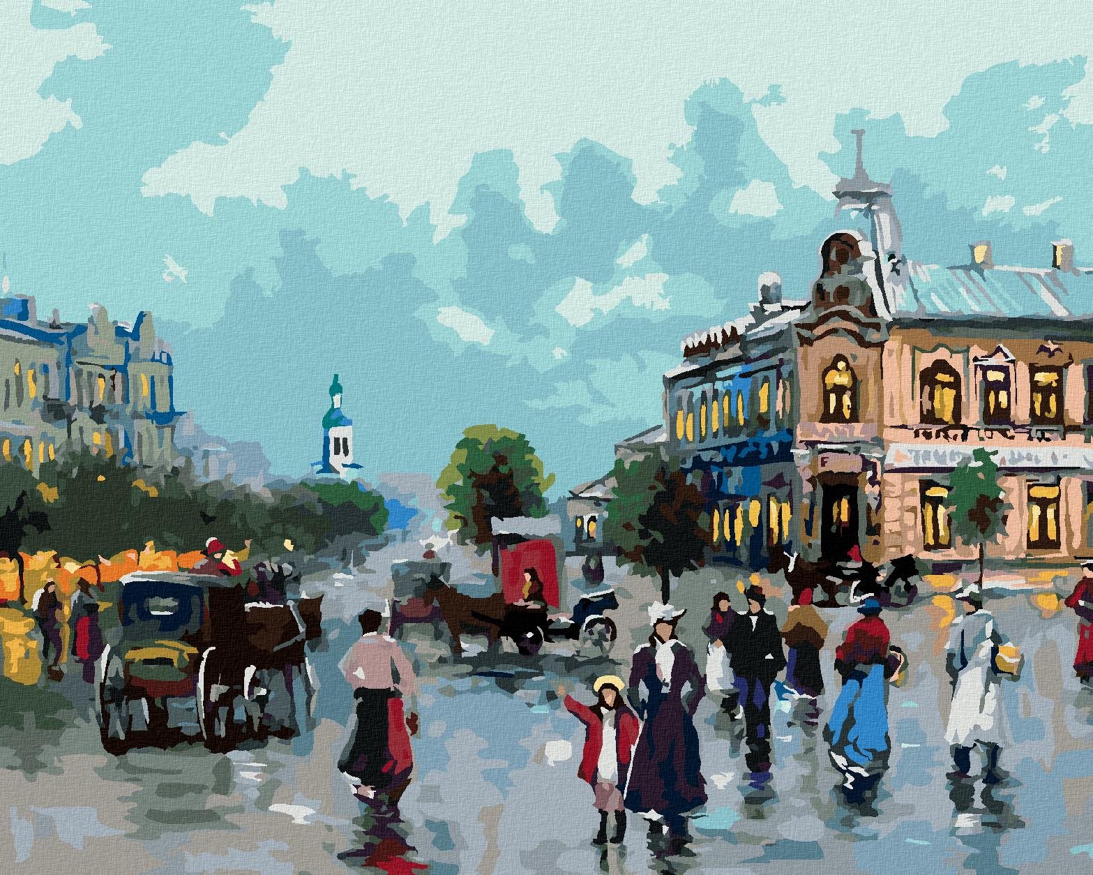 Diamondi – Diamantové maľovanie – STARÉ MESTO, 40 × 50 cm, bez rámu a bez vypnutia plátna