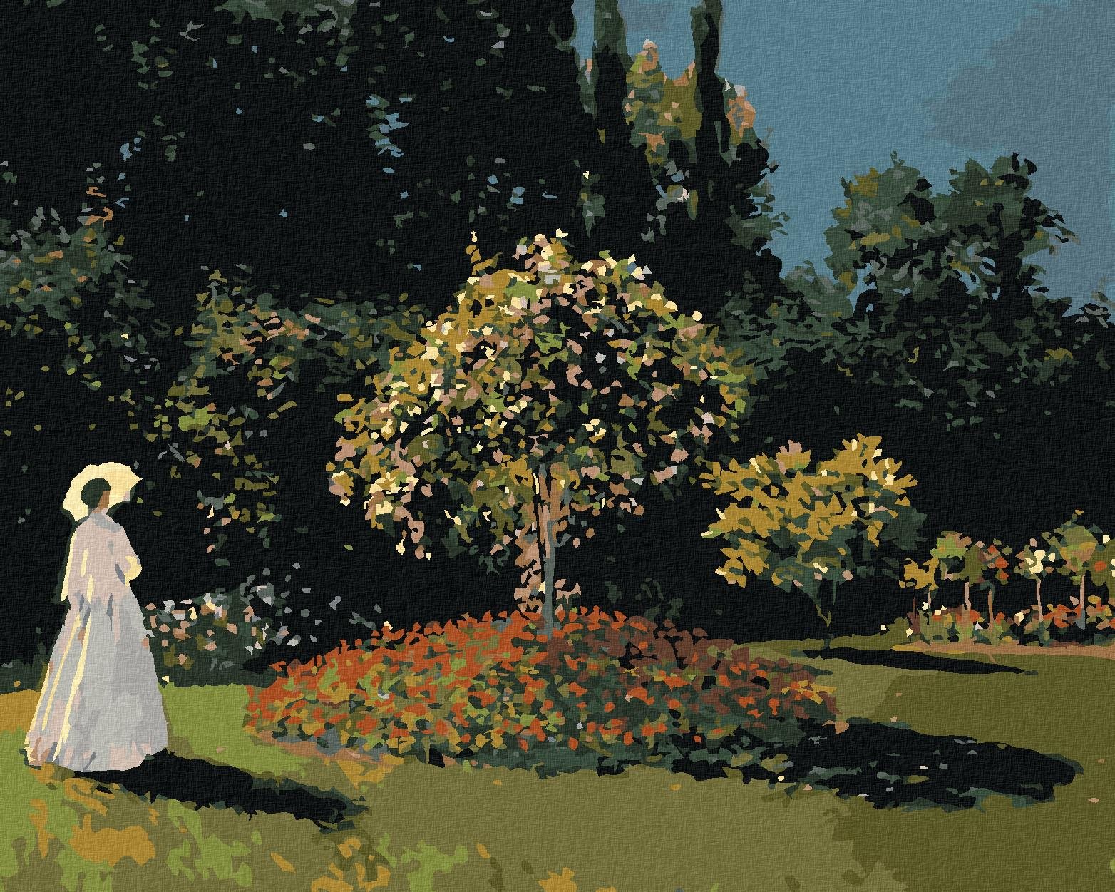 Diamondi – ŽENA V ZAHRADE (CLAUDE MONET), 40 × 50 cm, napnuté plátno na ráme