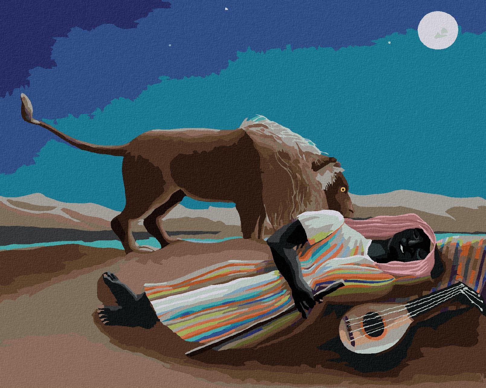 Diamondi – SPIACA CIGÁNKA (H. ROUSSEAU), 40 × 50 cm, bez rámu a bez napnutého plátna