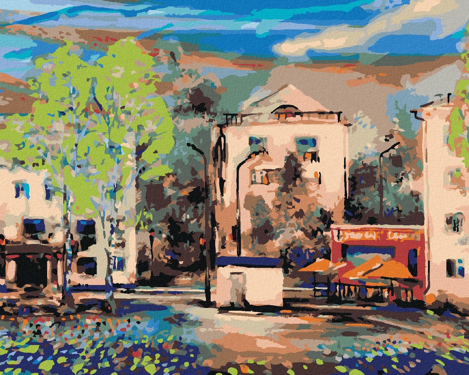 Diamondi – HLAVNÁ ULICA V NOVOSIBIRSKU, 40 × 50 cm, napnuté plátno na rám