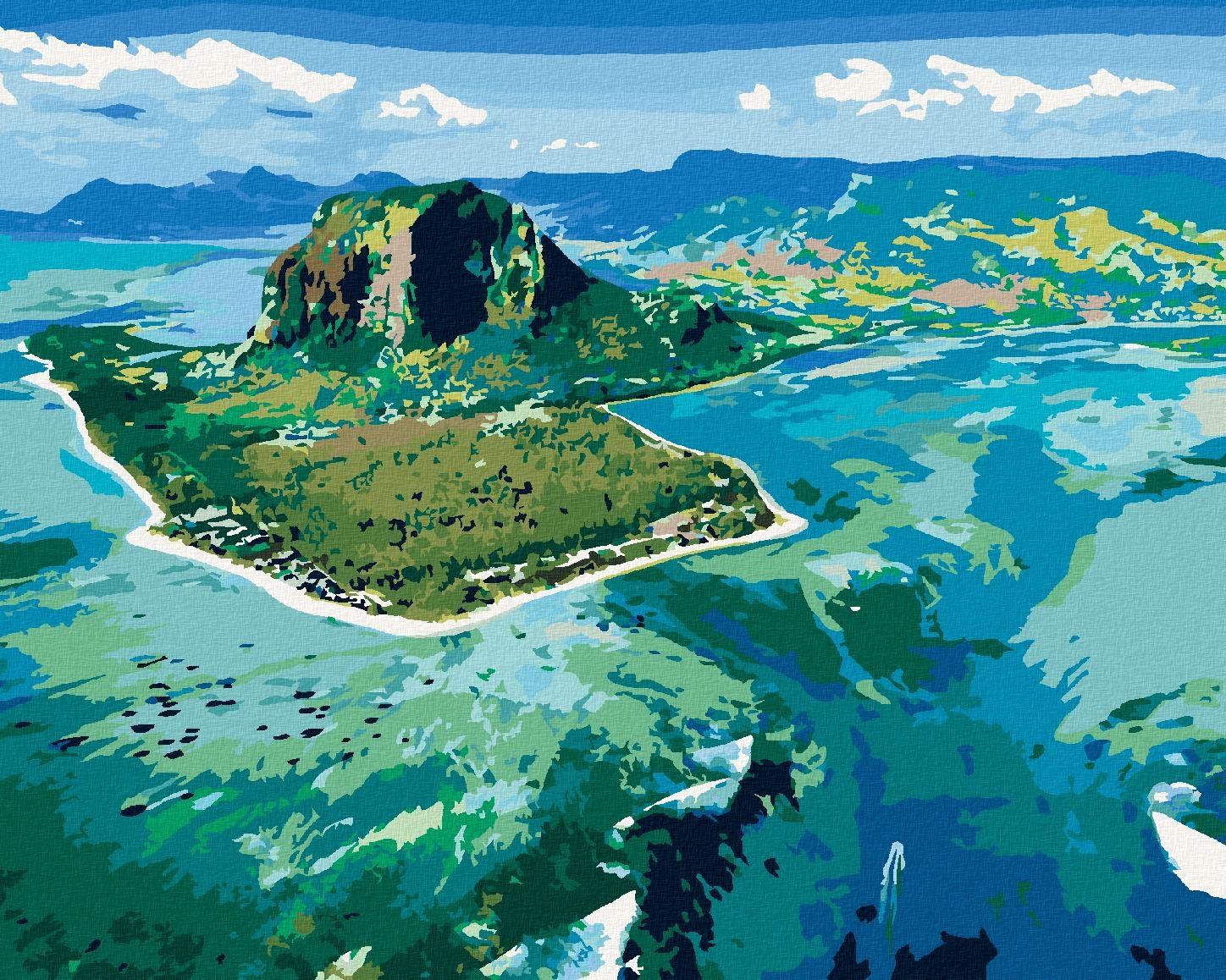 Diamondi – OSTROV MAURICIUS, 40 × 50 cm, bez rámu a bez napnutia plátna