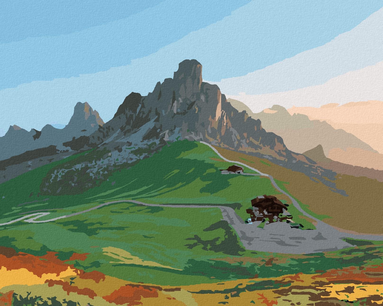 Diamondi – DOLOMITY, 40 × 50 cm, bez rámu a bez vypnutia plátna