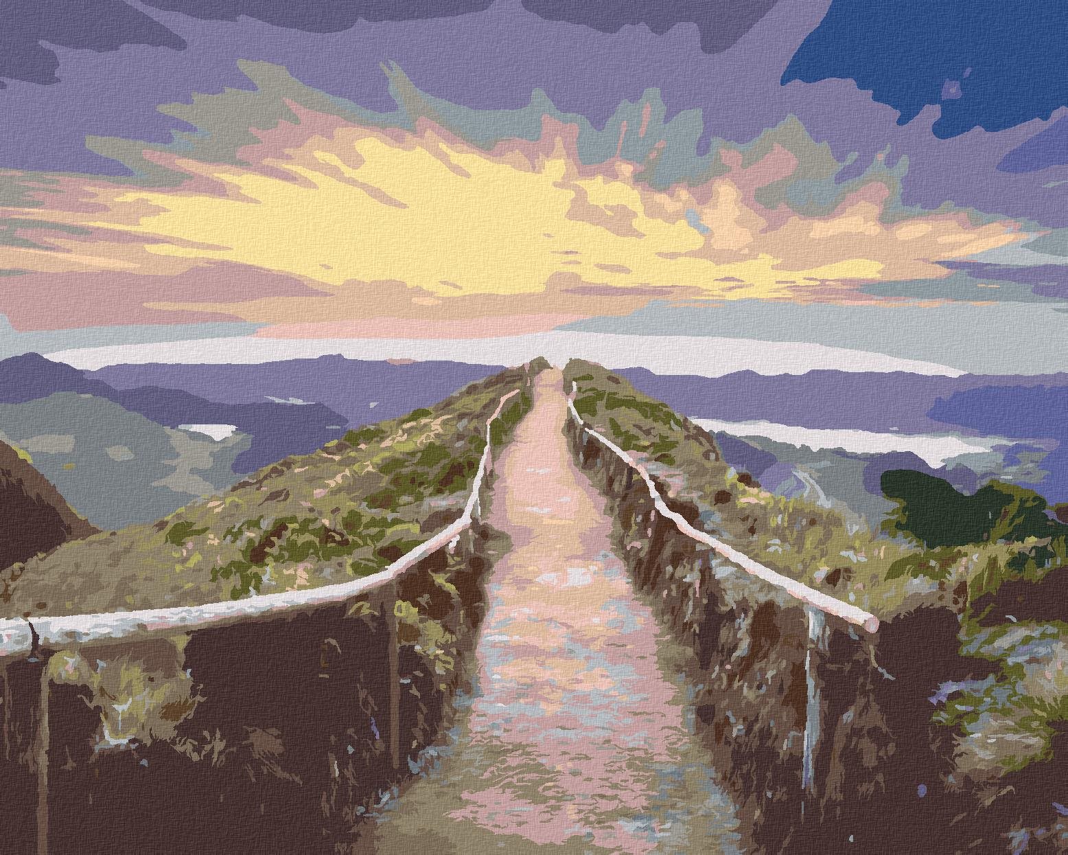 Diamondi – CESTIČKA NA VYHLIADKU, 40 × 50 cm, napnuté plátno na rám
