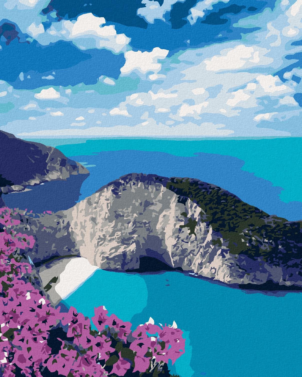 Diamondi – Diamantové maľovanie – PLÁŽ NAVAGIO, 40 × 50 cm, bez rámu a bez napnutia plátna