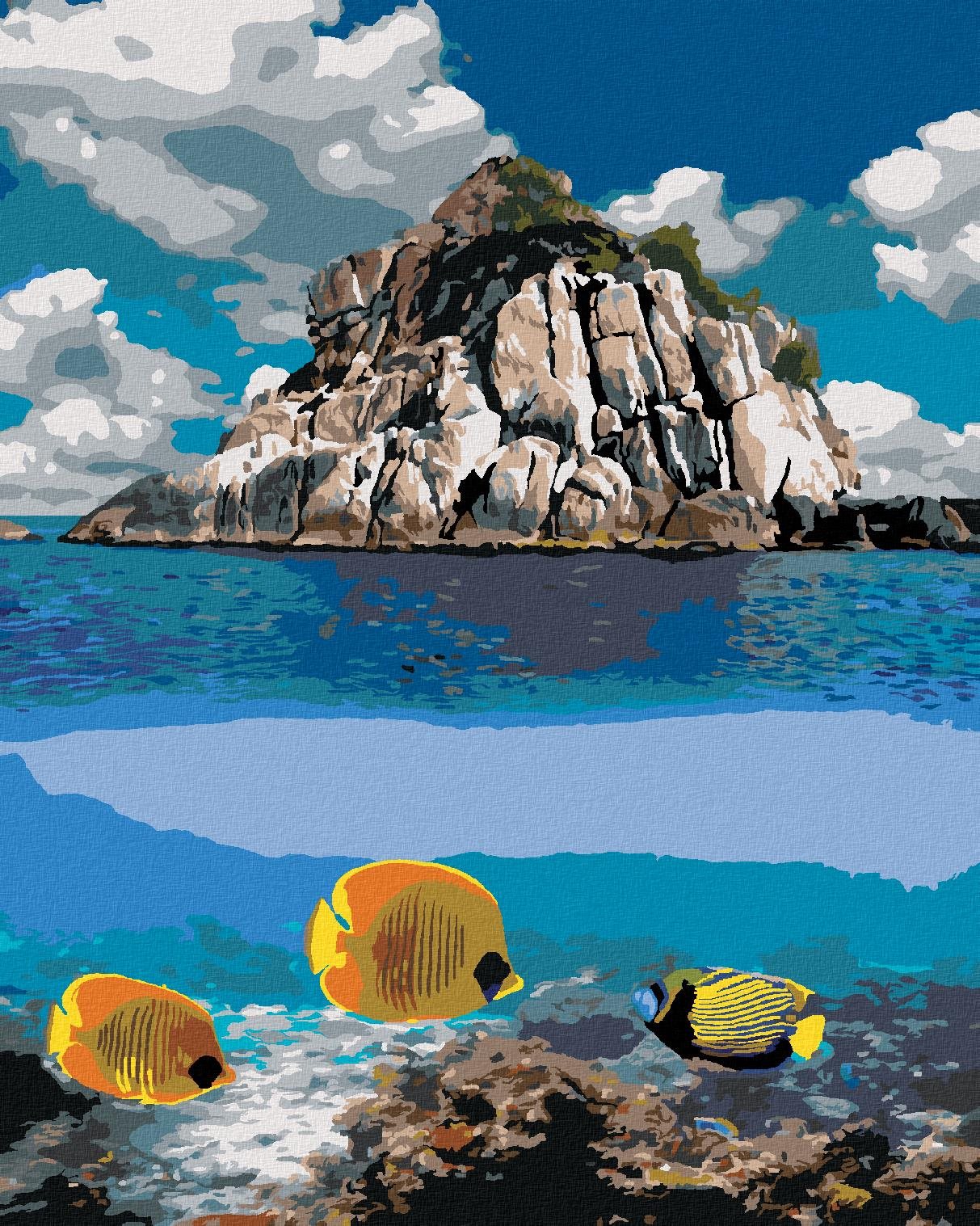 Diamondi – Diamantové maľovanie – TROPICKÝ RAJ V THAJSKU, 40 × 50 cm, napnuté plátno na rám