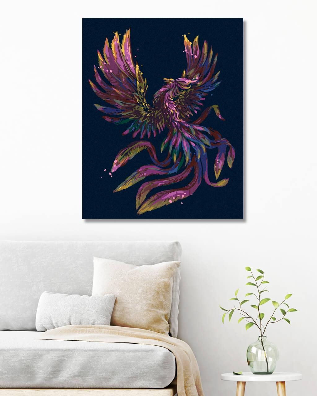 Diamondi – Diamantové maľovanie – FAREBNÝ FÉNIX, 40 × 50 cm, napnuté plátno na rám