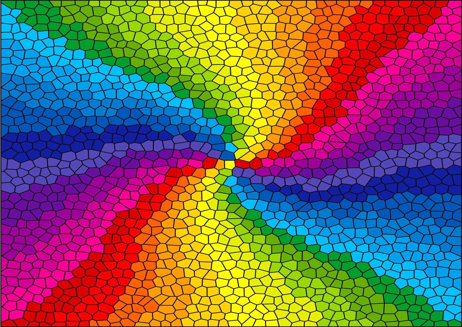 ENJOY Puzzle Vitráž duhový výbuch 1000 dílků