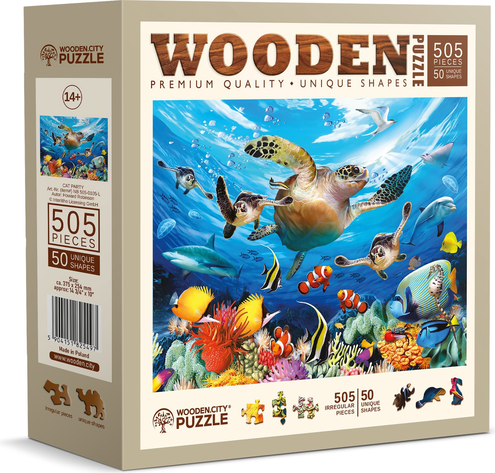 WOODEN CITY drevené puzzle - Život v oceáne 505 dielikov