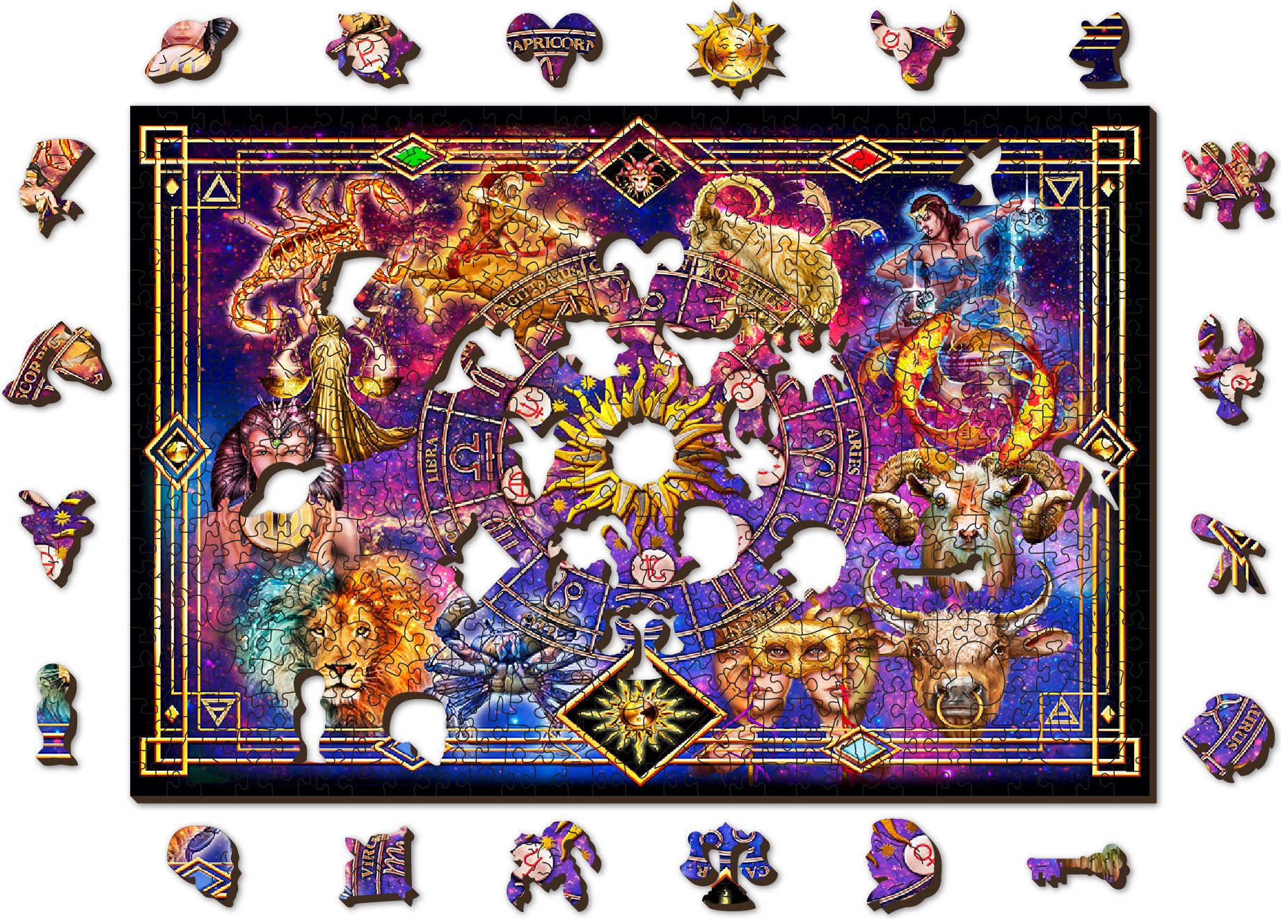 WOODEN CITY drevené puzzle - Zverokruh 505 dielikov